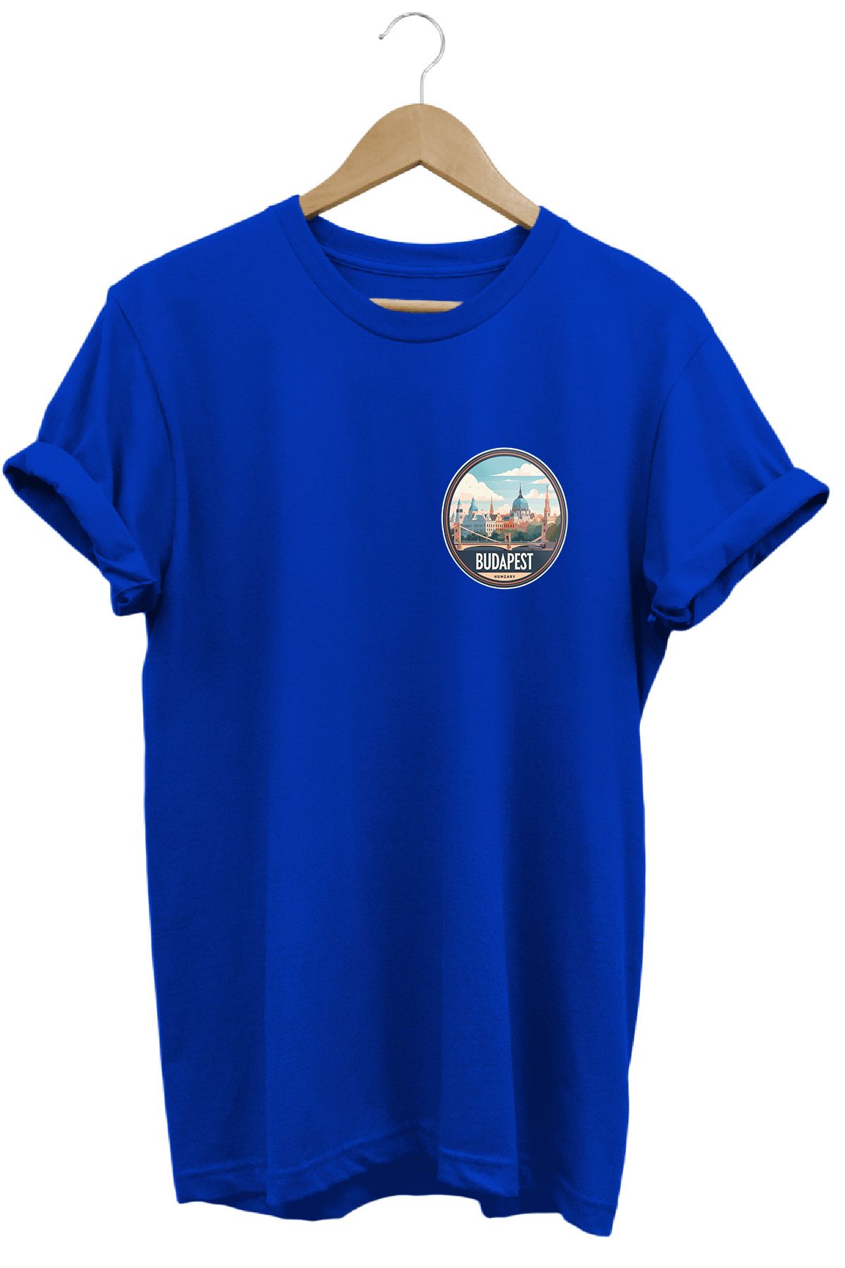 remonz Şehirler Serisi Budapeşte Baskılı %100 Pamuk Regular Fit Bisiklet Yaka T-shirt