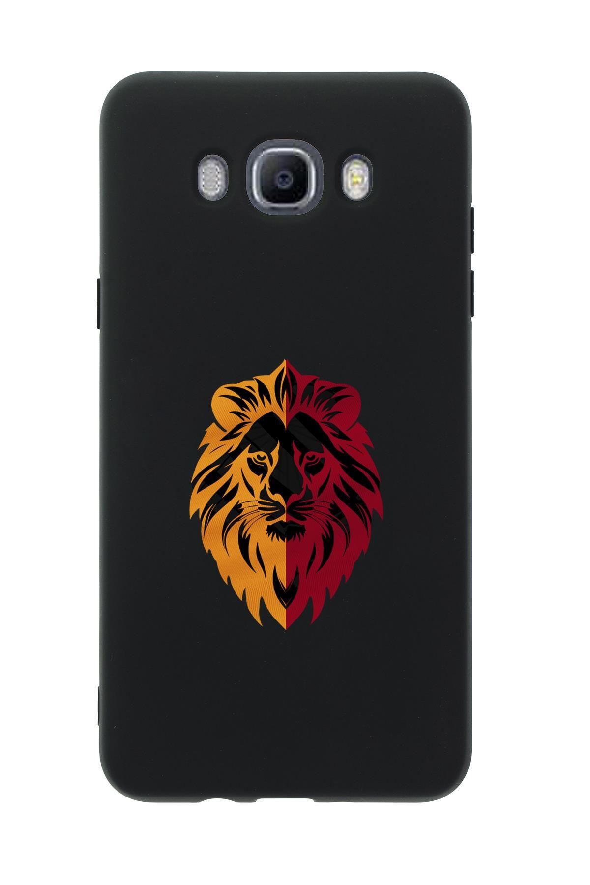 mooodcase Samsung J7 2016 Uyumlu Sarı Kırmızı Aslan Desenli Premium Silikonlu Telefon Kılıfı