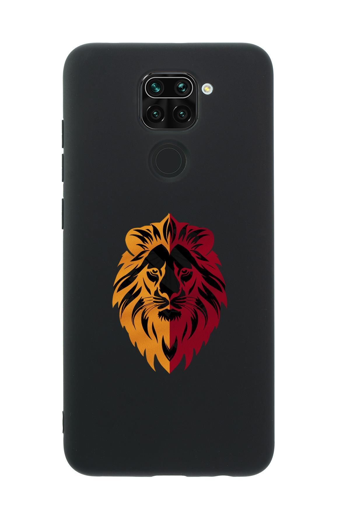 mooodcase Xiaomi Redmi Note 9 Uyumlu Sarı Kırmızı Aslan Desenli Premium Silikonlu Telefon Kılıfı