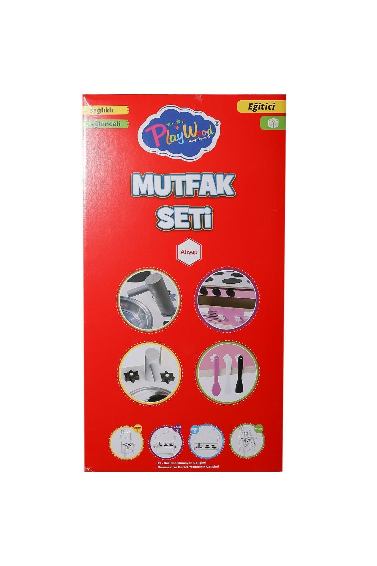 Aymir Ticaret ONY-408 Ahşap Mutfak Seti -Onyıl Oyuncak