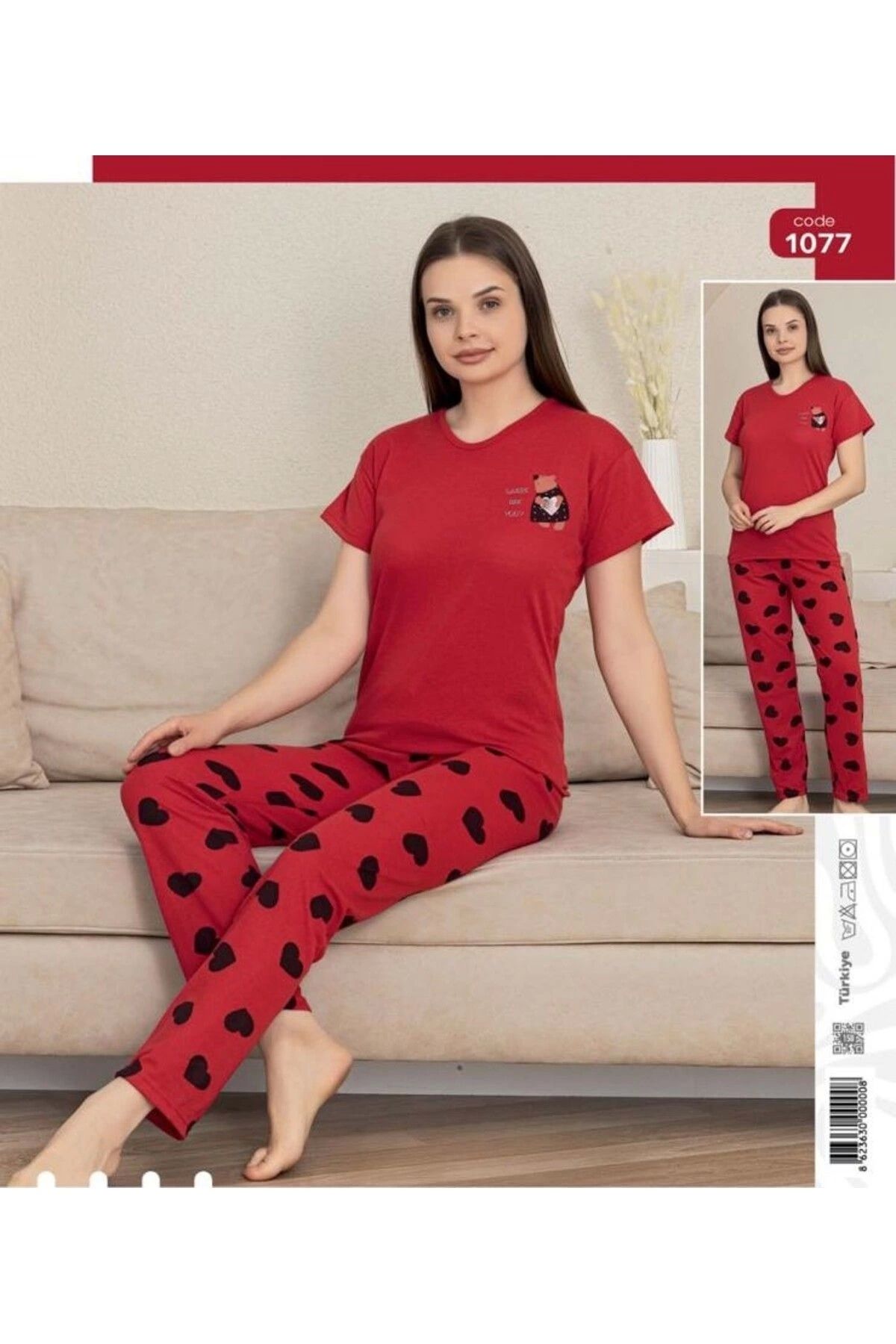ADALYA KADIN İKİLİ PİJAMA TAKIMI
