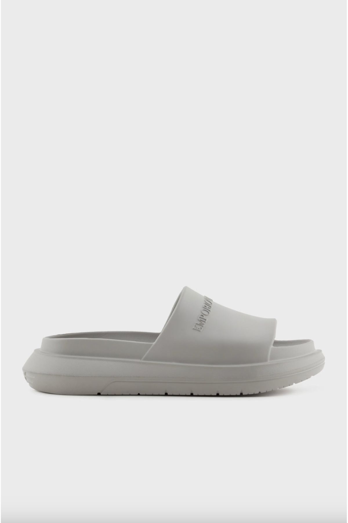 Emporio Armani Logo-embossed Flatform Slides