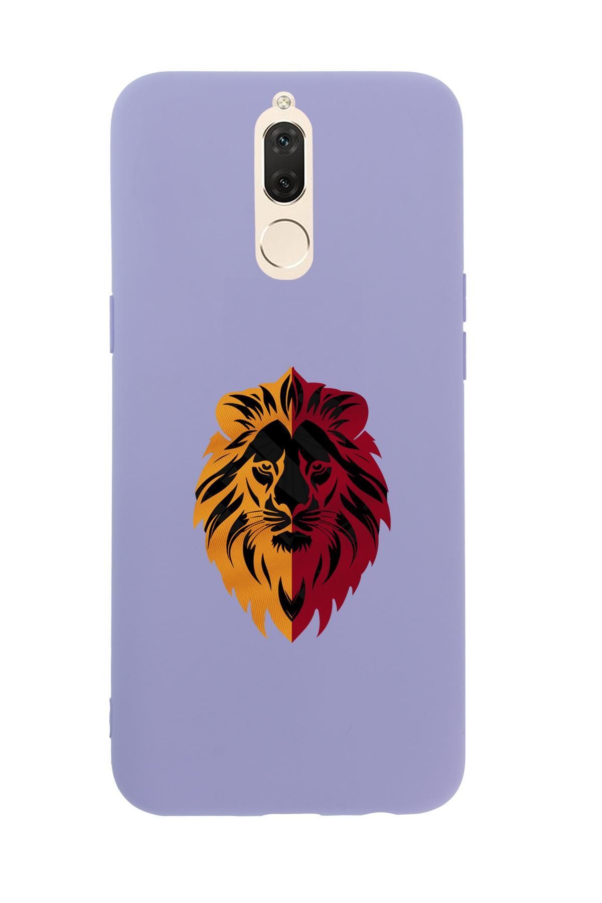 mooodcase Huawei Mate 10 Lite Uyumlu Sarı Kırmızı Aslan Desenli Premium Silikonlu Telefon Kılıfı