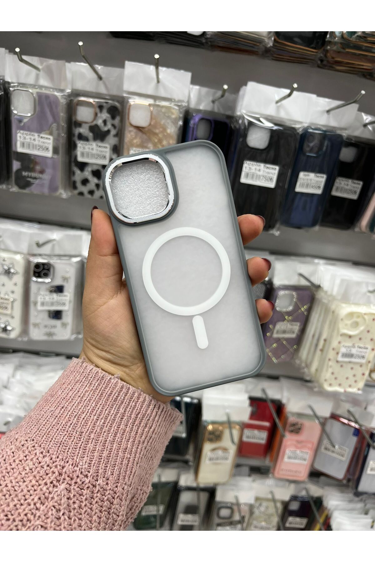 TECNOTREND Apple İphone 15 buzzlu magsafe özelikli silikon kılıf