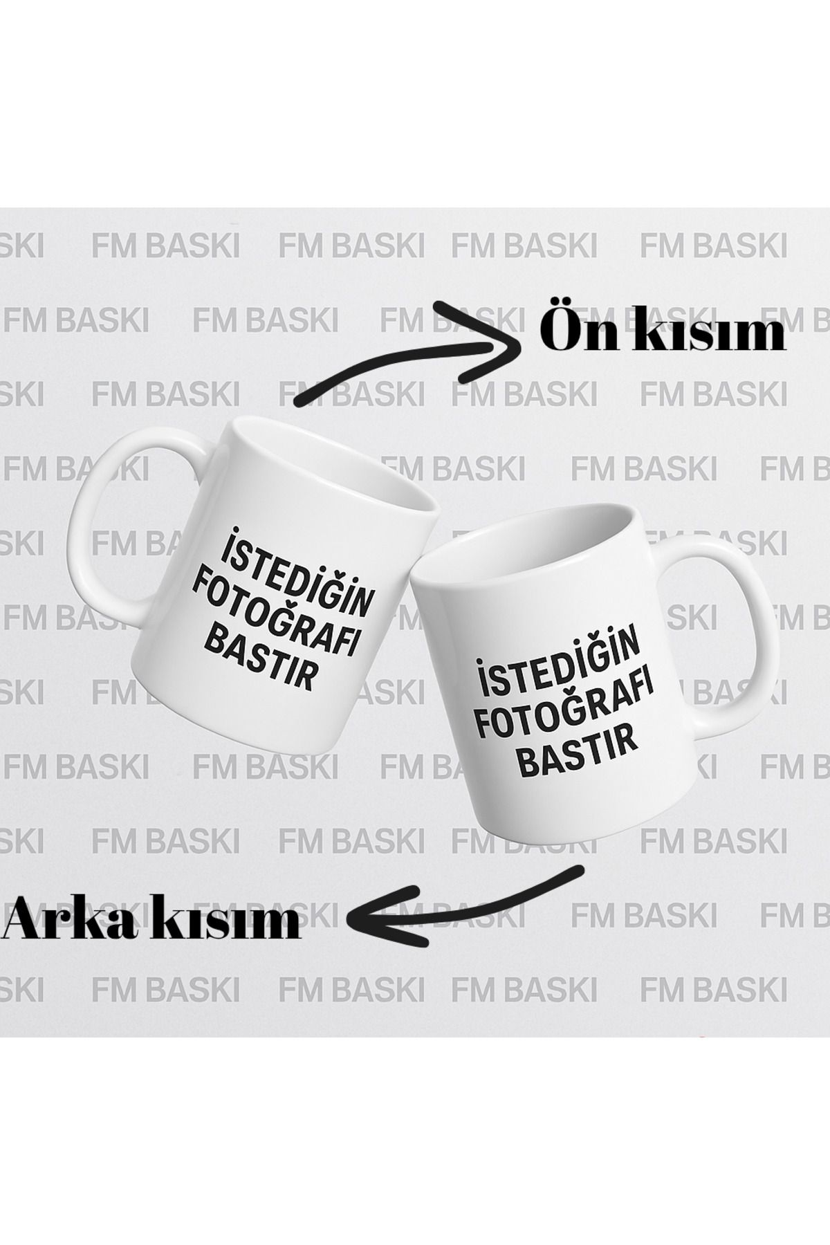 FM BASKI Kişiye özel kupa bardak baskı sizin istediğiniz gibi