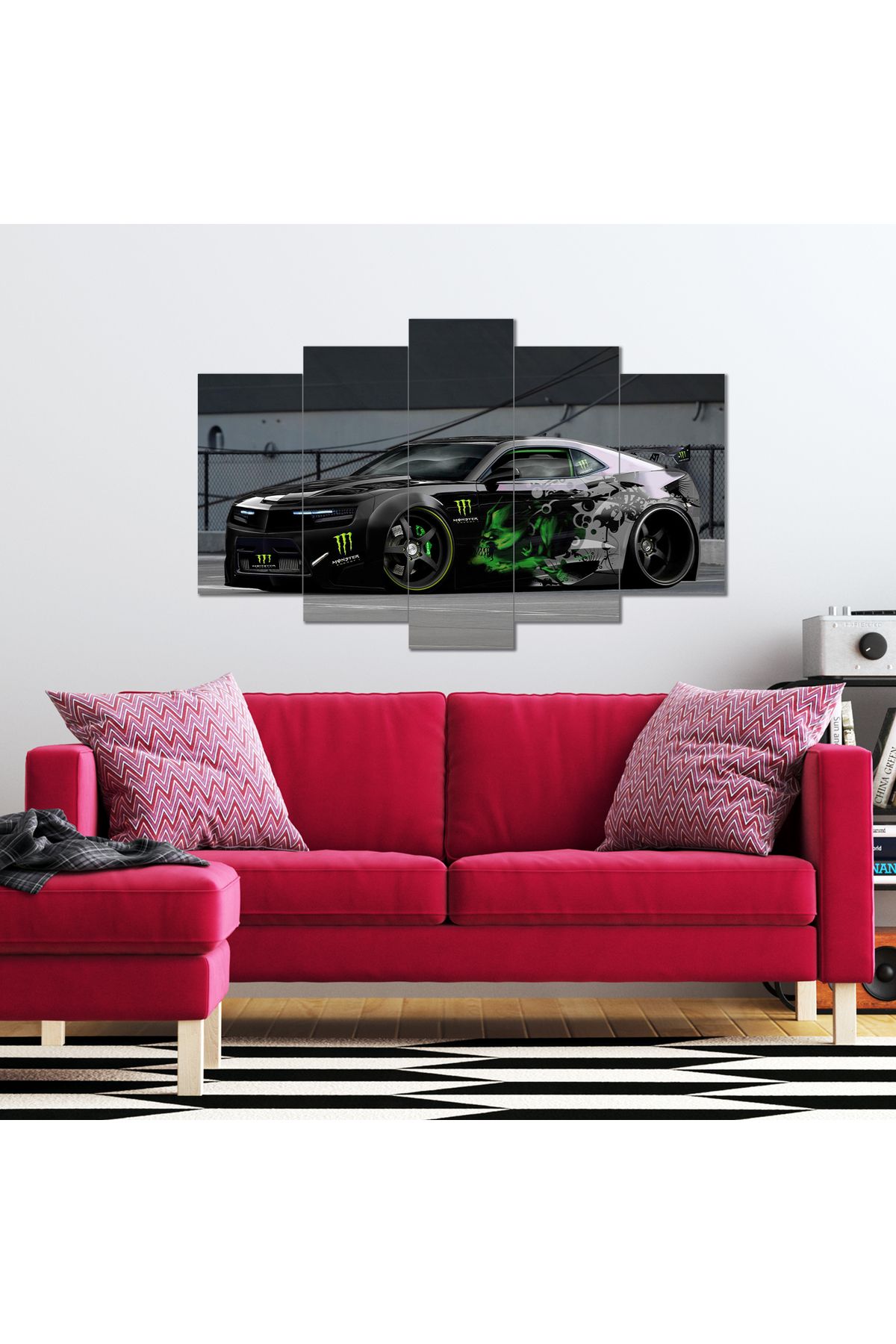 hepsidahilcom Modifiye Chevrolet Camaro Görselli 5 Parça MDF Tablo