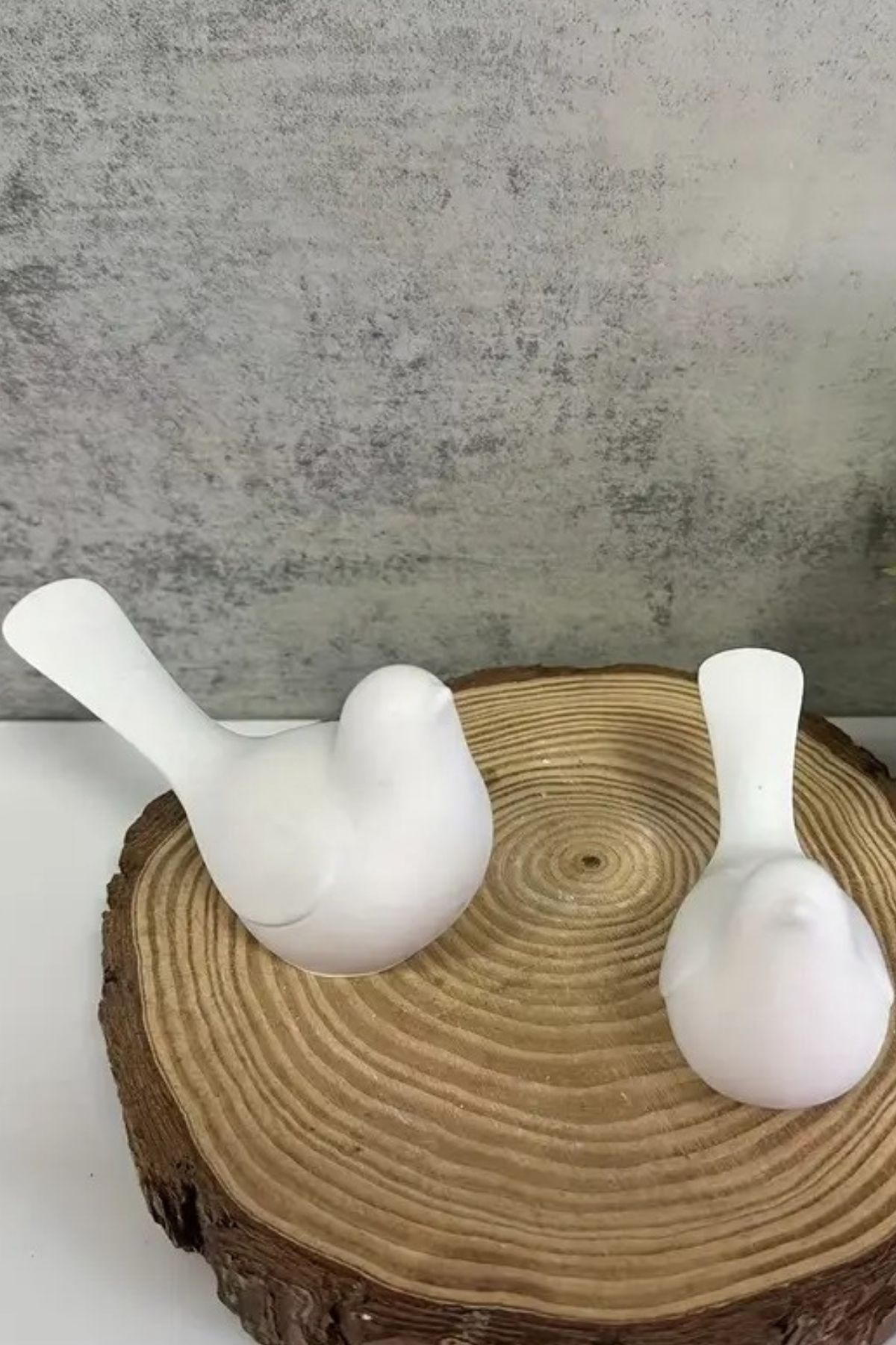 rufhomedesign Dekoratif 2 Li Kuş Masa Süsü Büyük 7cm Küçük 6 cm Boyundadır.