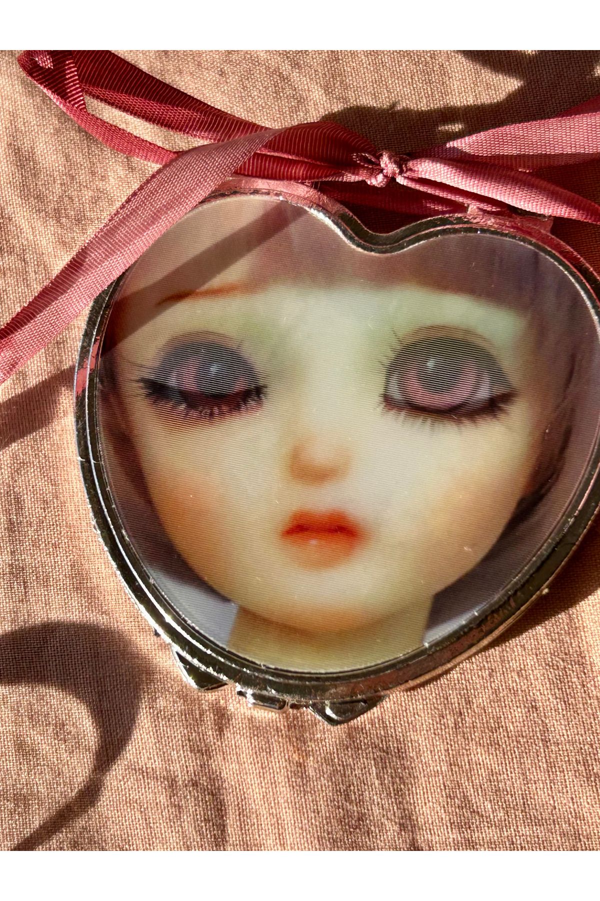merccuri crafts blythe dolls kurdeleli makyaj aynası coquette (3d resimli, gözleri değişiyor!) - nicky