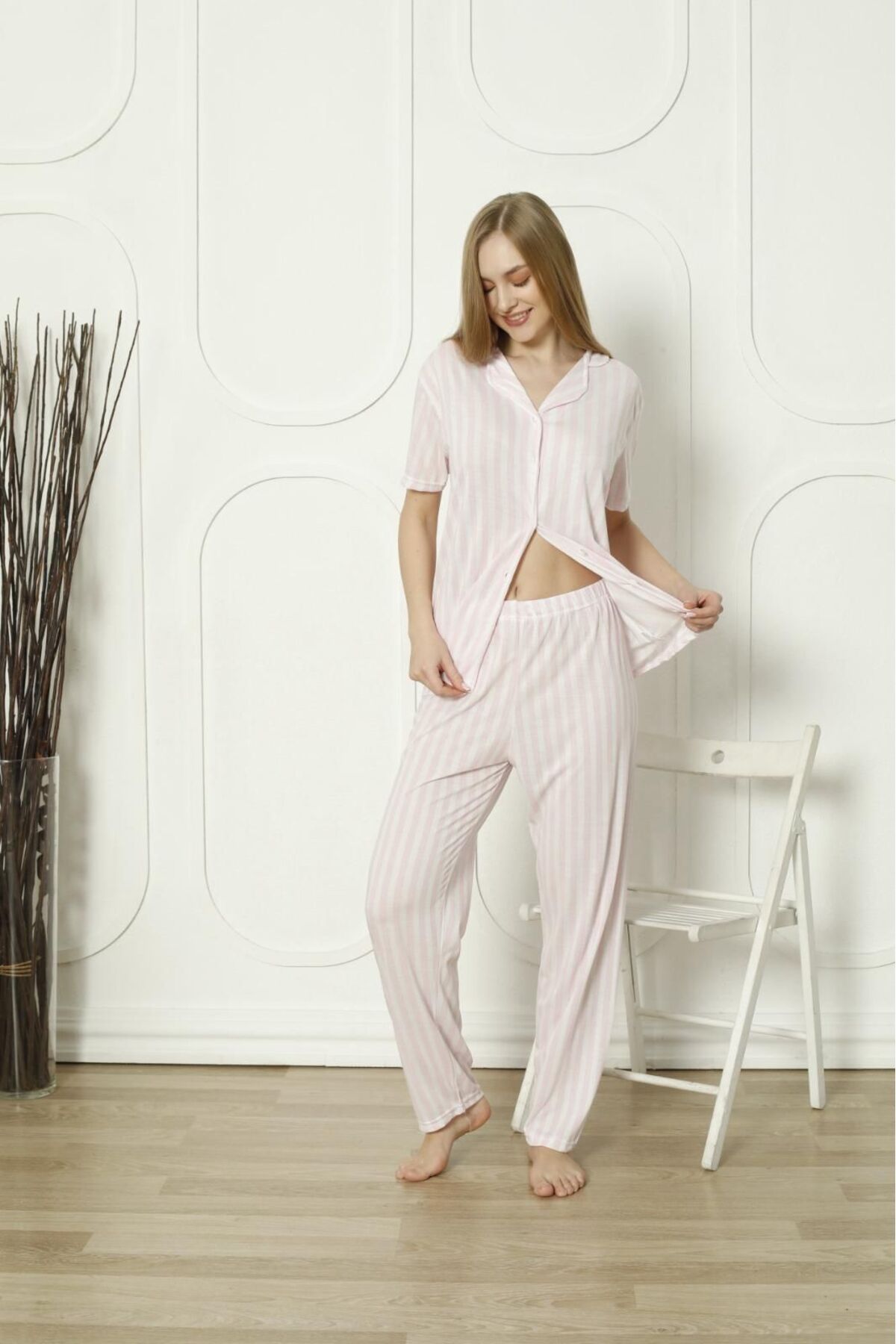 MODA Düğmeli Pijama Takımı