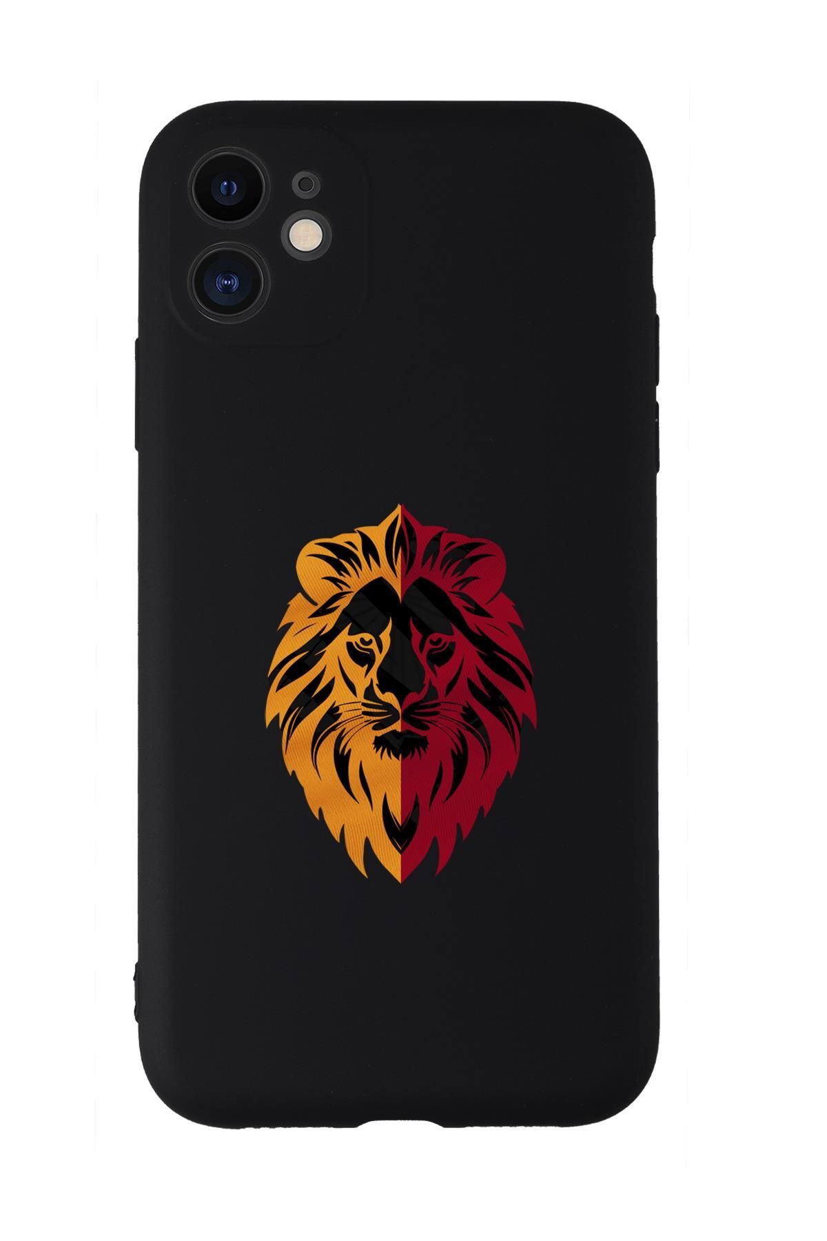 mooodcase iPhone 11 Uyumlu Sarı Kırmızı Aslan Desenli Kamera Korumalı Premium Silikonlu Telefon Kılıfı