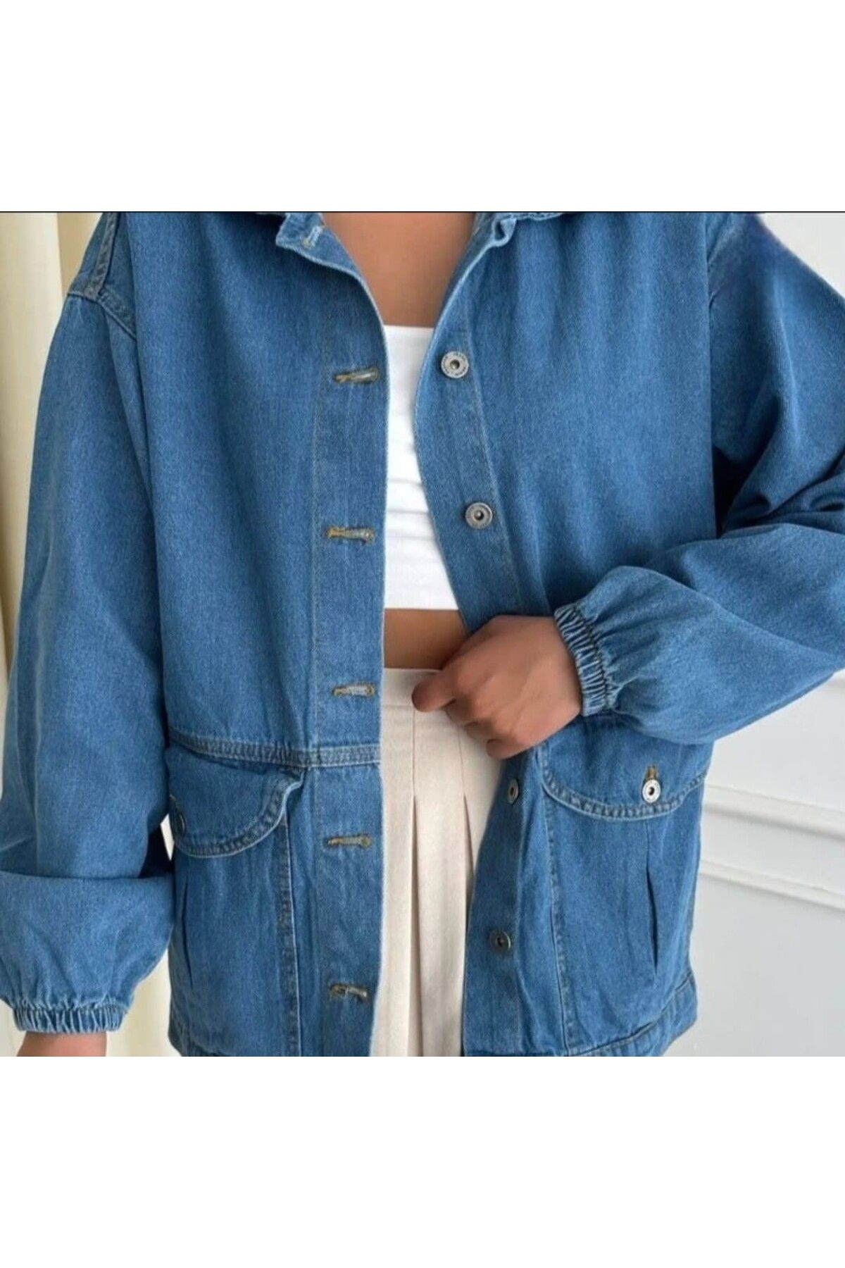 Modestia KADIN MAVİ KOT CEKET