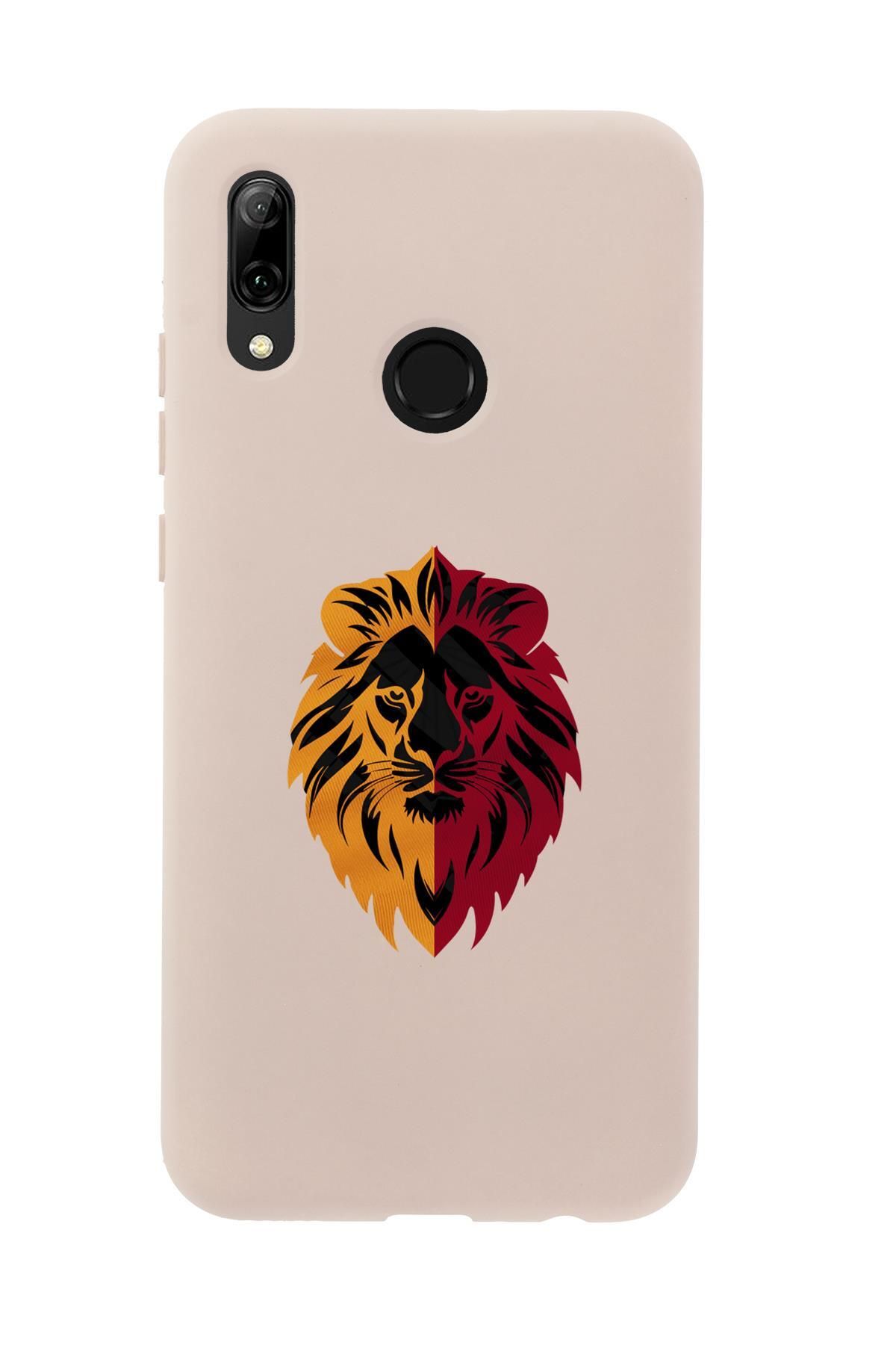 mooodcase Huawei Psmart 2019 Uyumlu Sarı Kırmızı Aslan Desenli Premium Silikonlu Telefon Kılıfı