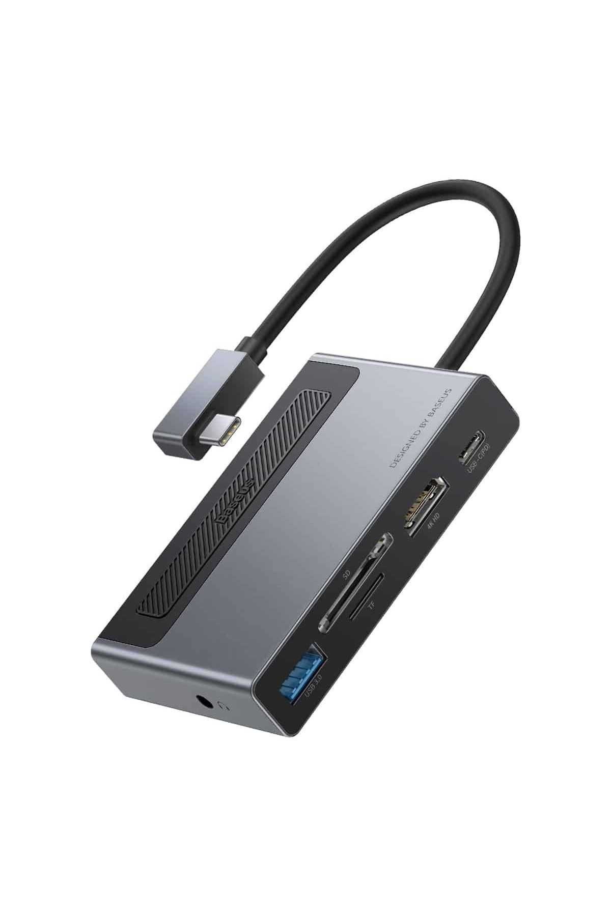 Baseus-Stație de andocare Hub Baseus Multifuncțională USB-A USB-C HDMI SD MicroSD Mufă 3.5mm PC 100W USB Tip-C 3