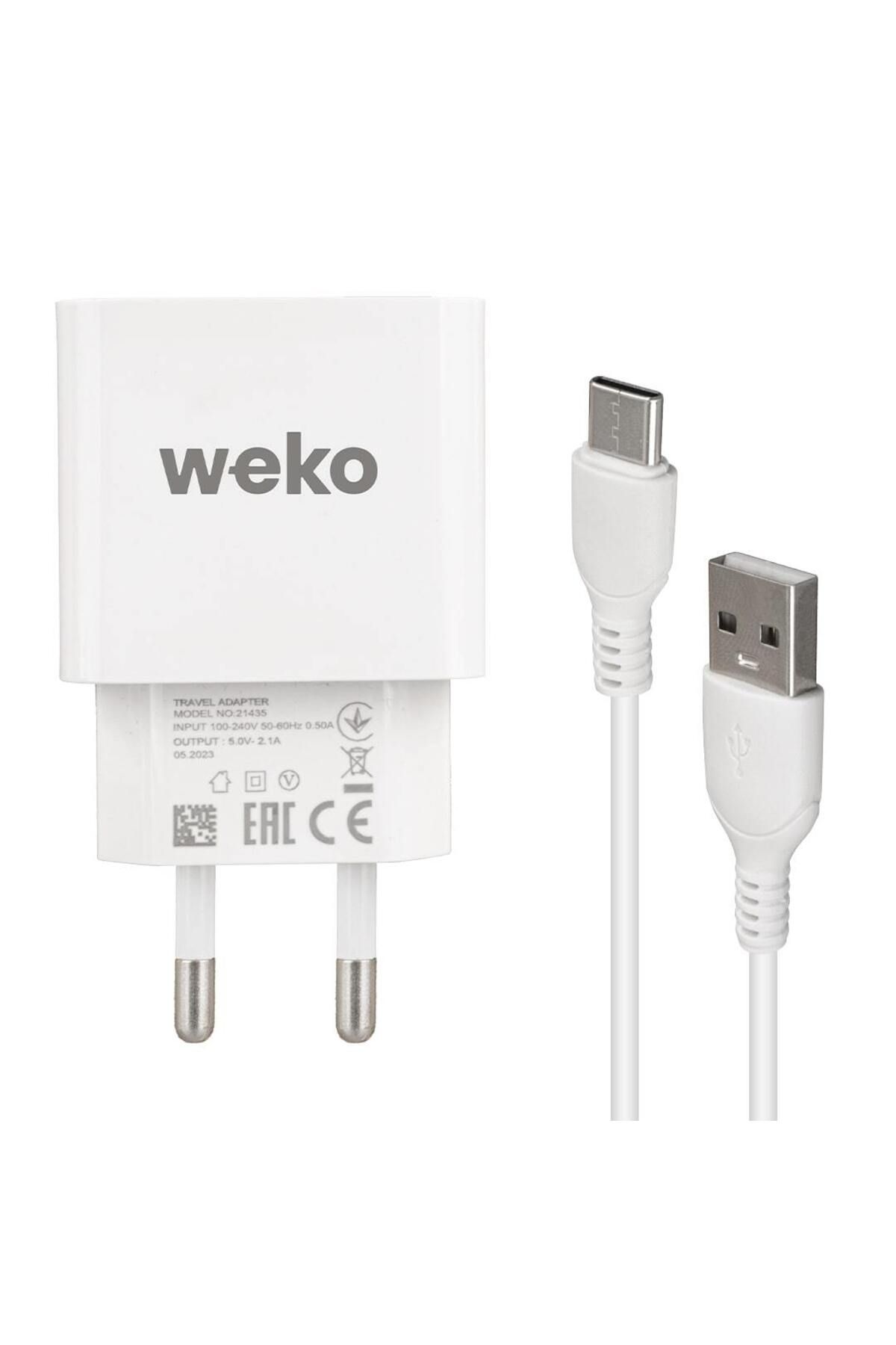 POEBGO FAMİLY'S WK-21435 M7 2.1 AMPER ŞARJ BAŞLIK ADAPTÖRÜ + TYPE-C KABLO (NO:3) (5162)