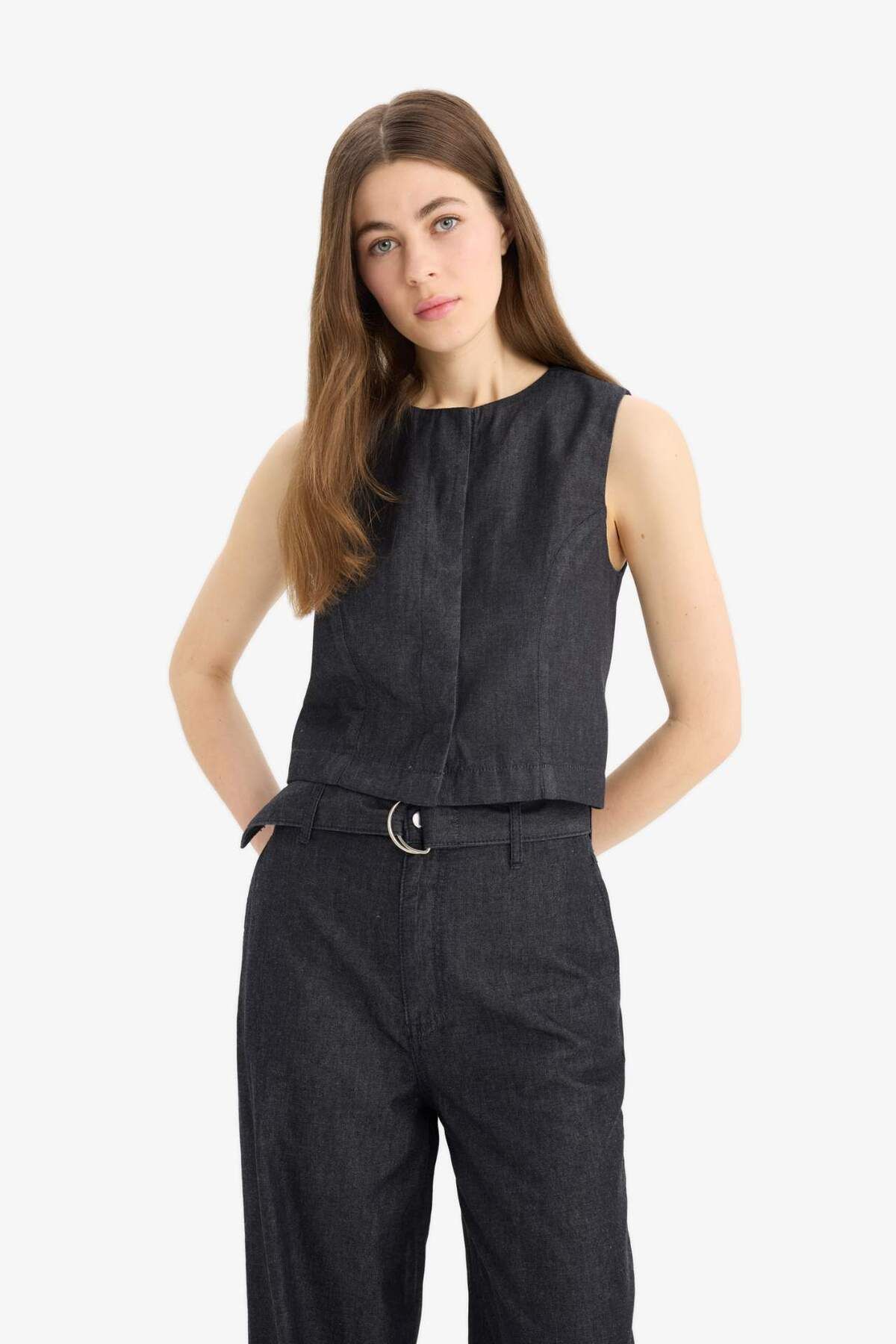 DeFacto-Soft Jean Vest E5798Ax25Sp 3