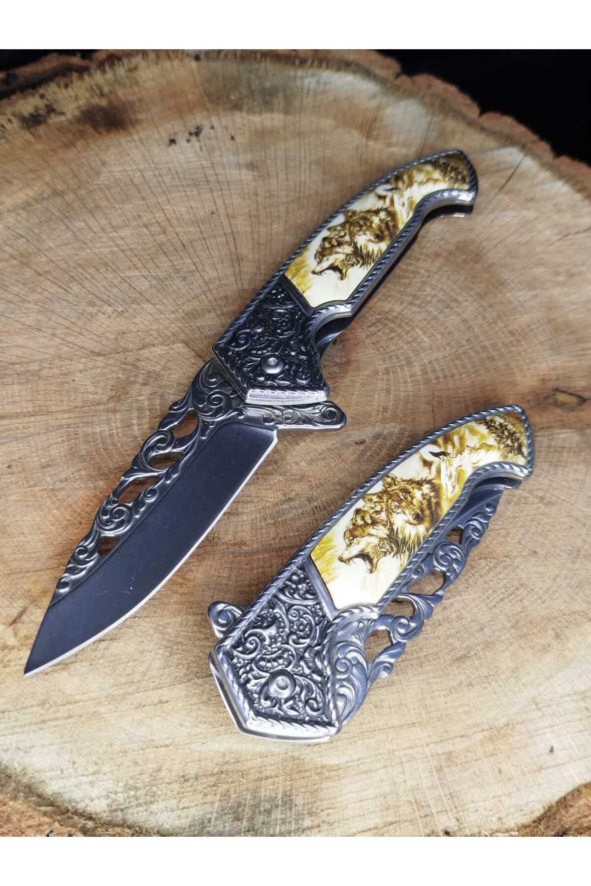Burak Gravür işlemeli çakı