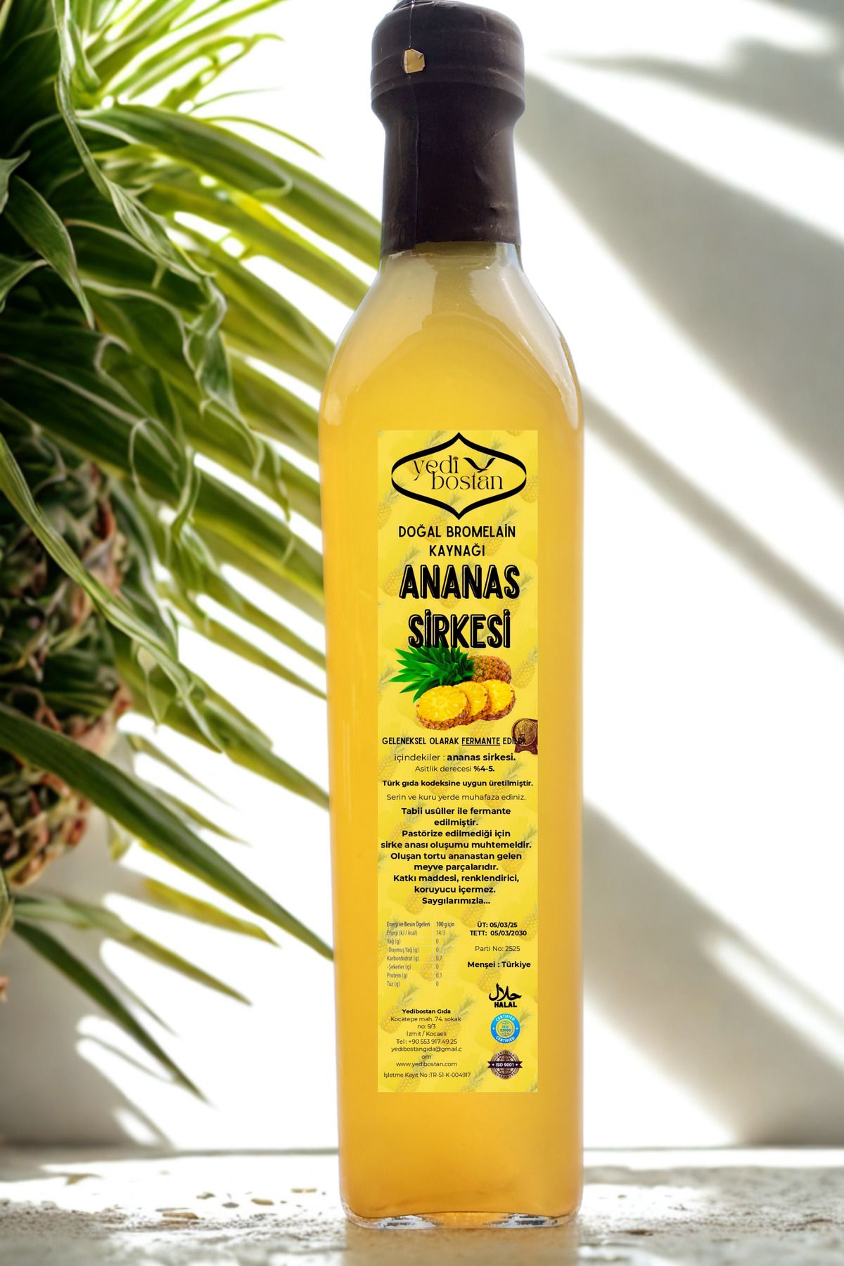 Ananas Sirkesi 500 ml Doğal Bromelain Kaynağı Doğal Saf Ve Katkısı Keskin Sirke