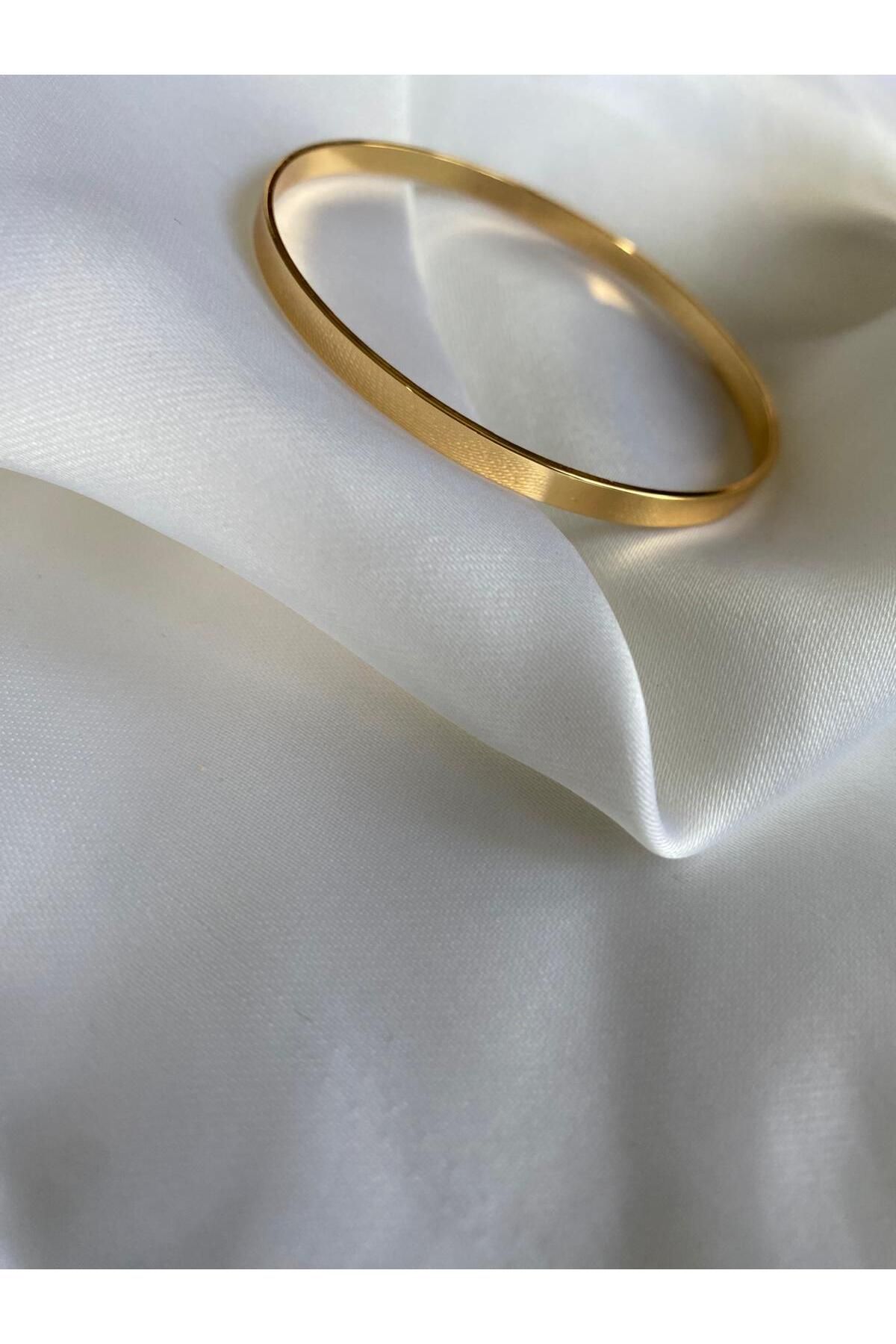 KANERUZ Gold Renk 3 Adet Kalın Ajda Bilezik
