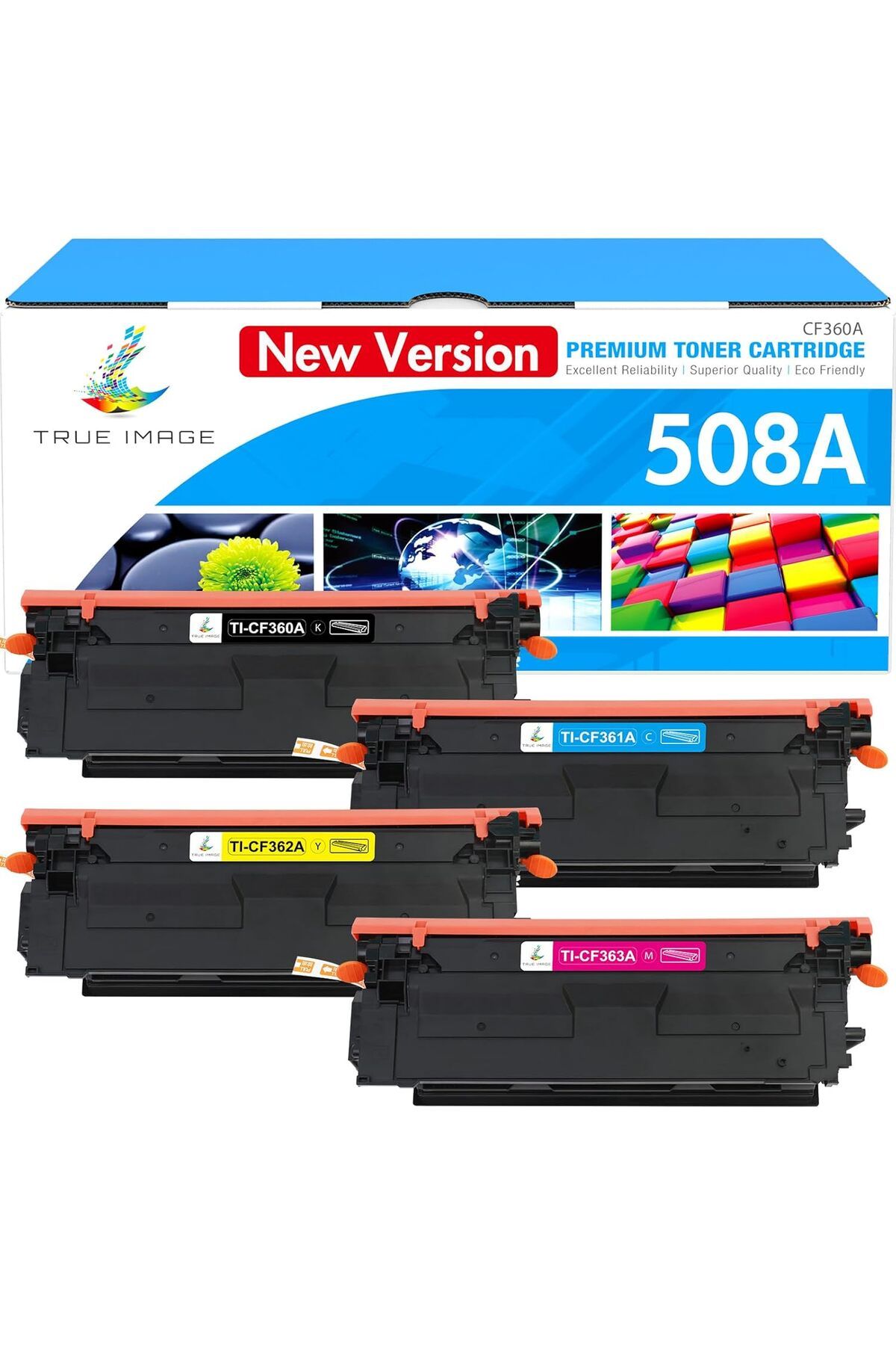 HP YA-DE TONER 508A CF360A CF361A CF362A CF363A for M553dn M577 M553X M553N (Black Cyan Yellow Magenta)