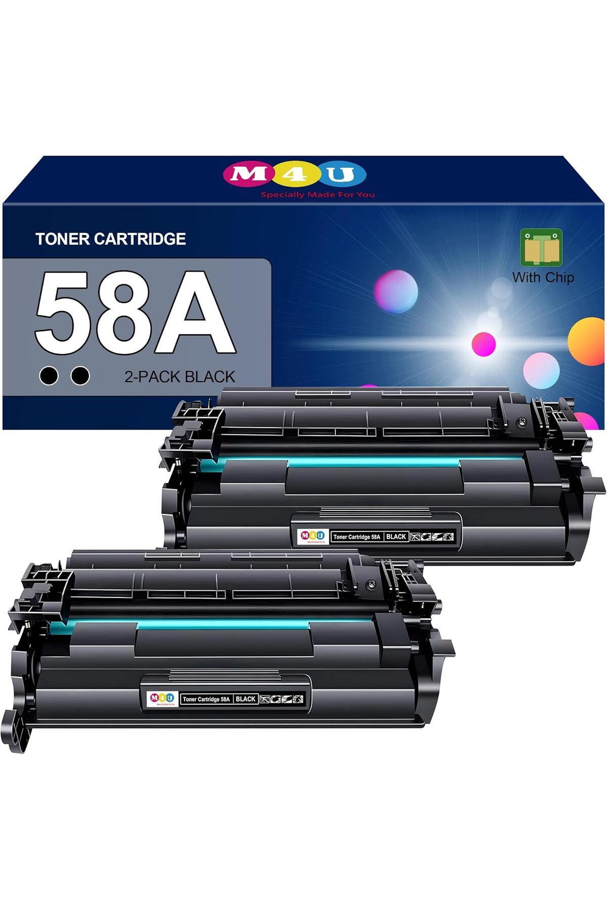 HP CF259A ÇİPLİ MFP M428fdw M428fdn M428dw M404 M428 Pro M404n M404dn M404dw Printer(2 Pack, Black)