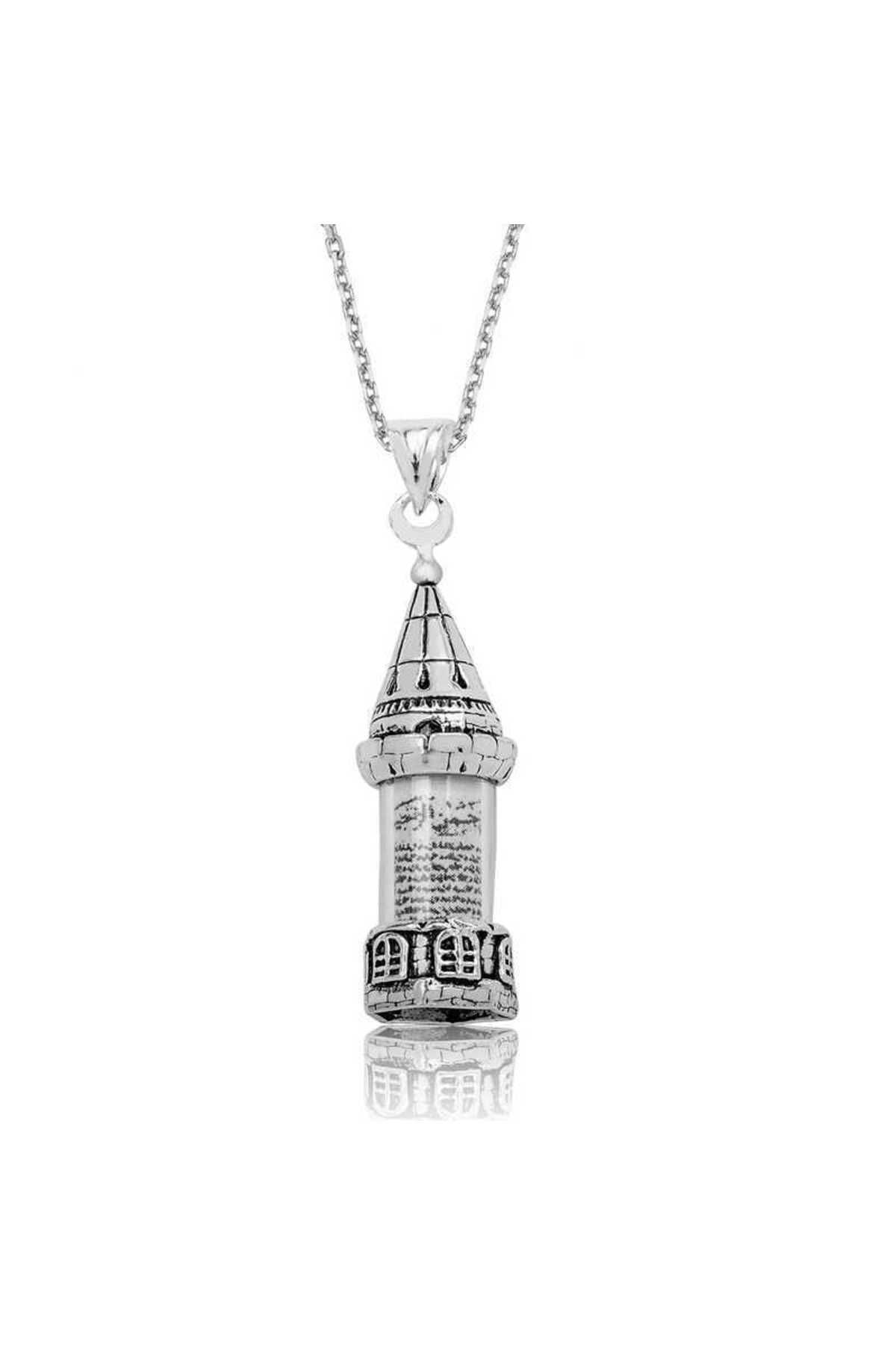 ecepazarlama Gümüş Minareli Cevşen Kolye
