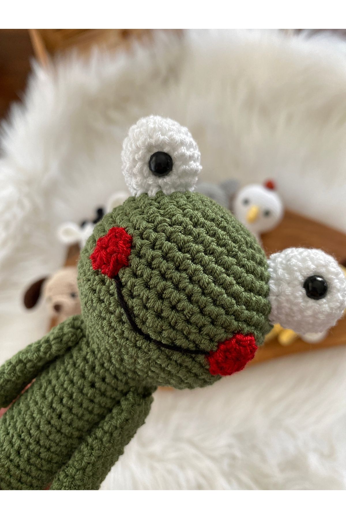 yucin Bebek çıngırak ,hayvan tanıma,minik oyuncak,Amigurumi oyuncak kurbağa