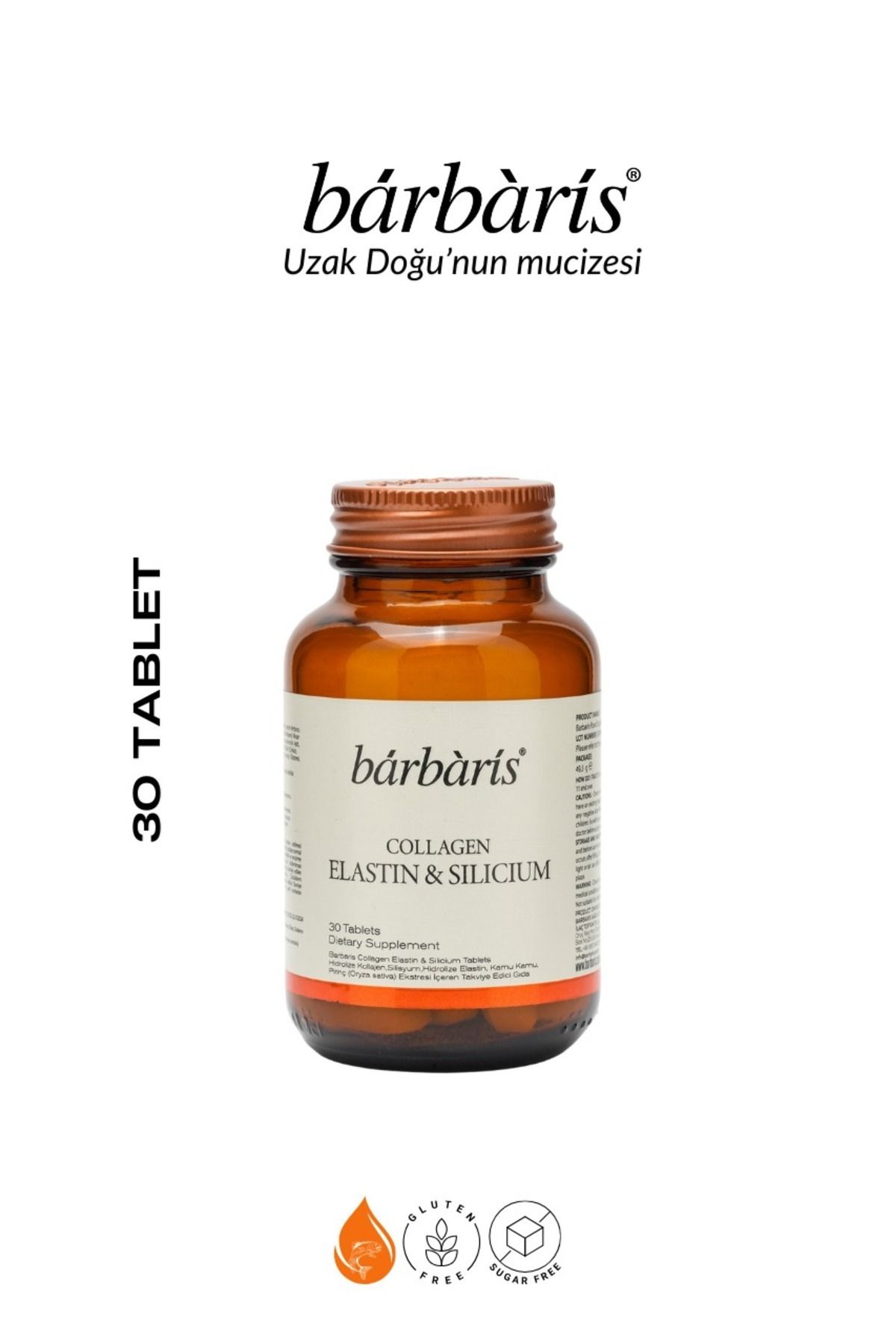 Barbaris Elastin&sılıcıum Tip 1-3 Balık Kolajeni Cilt Saç Tırnak 30 Tablets