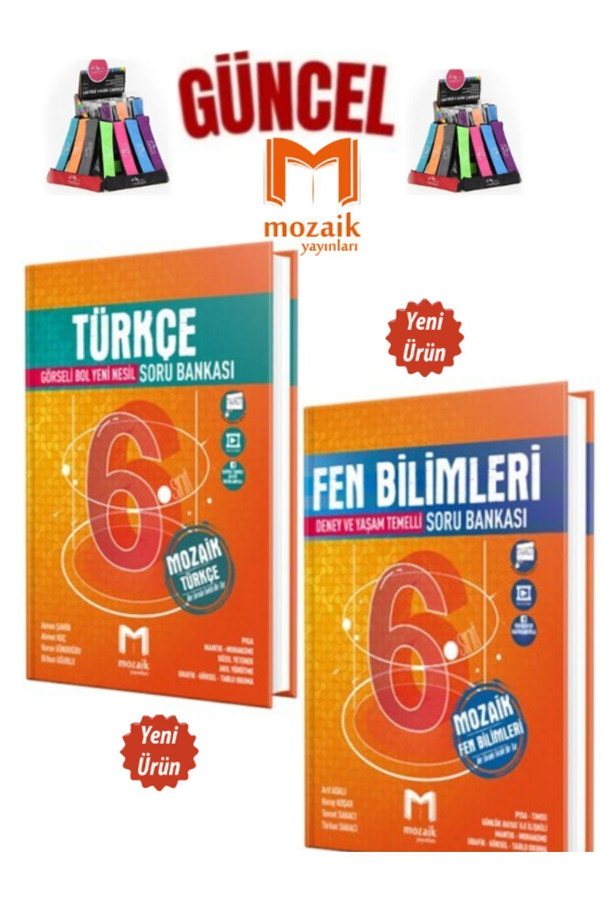 Marsis Yayınları Mozaik 6.Sınıf Türkçe-Fen Soru Bankası Seti+Kalemlik