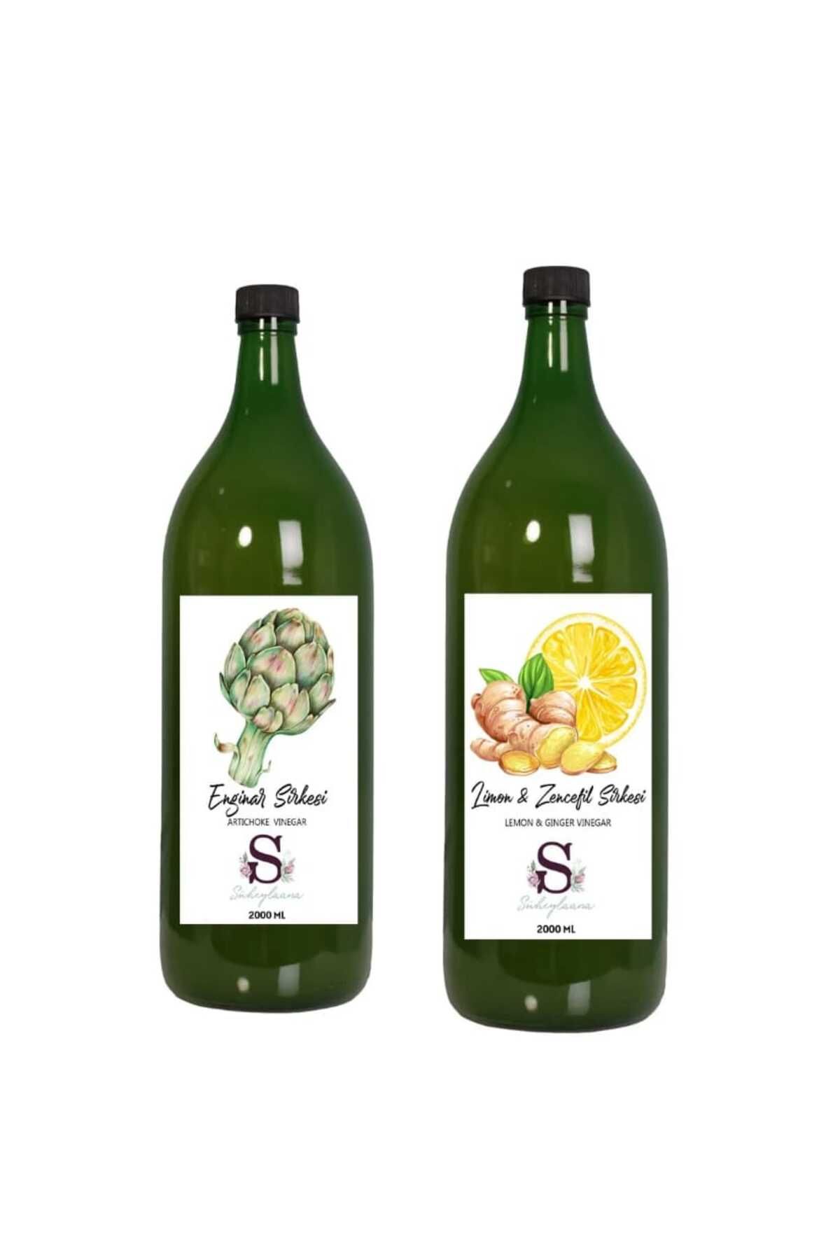 Süheylaana Doğal Enginar Sirkesi 2000 Ml - Doğal Limon & Zencefil Sirkesi 2000 Ml
