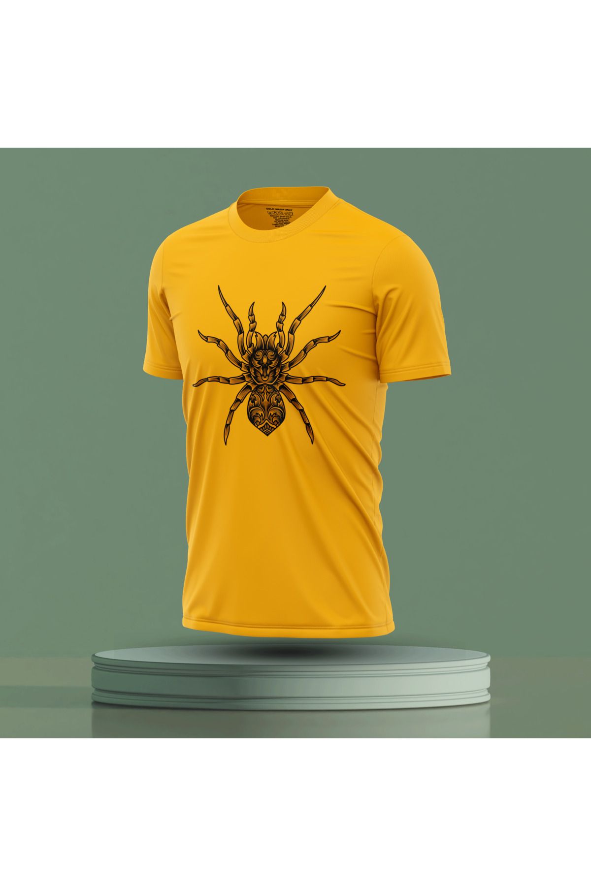 Bulvar Lee Erkek Sıfır Yaka Örümcek Baskılı Yazlık T-Shirt