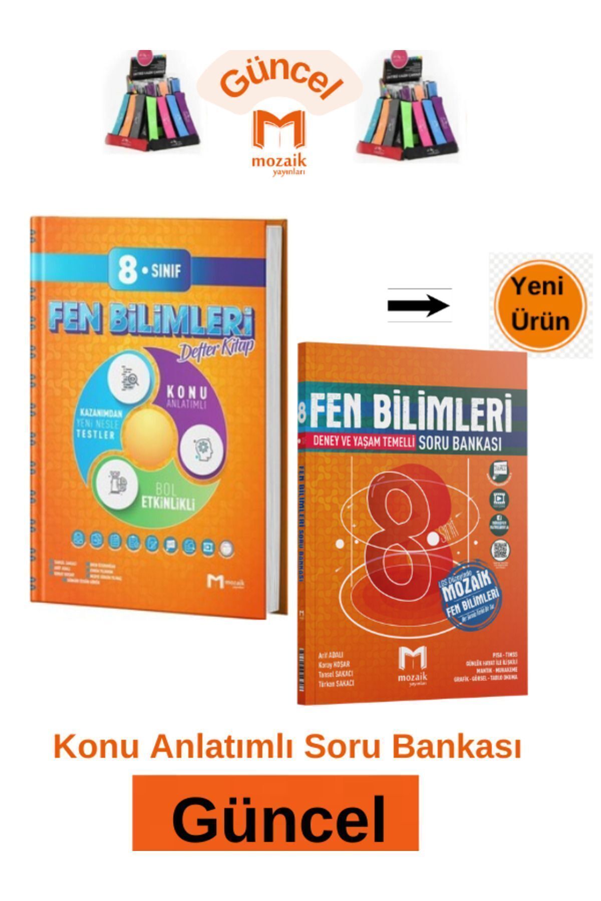 Marsis Yayınları Mozaik 8.Sınıf Fen Bilimleri Konu Anlatım Etkinlikli Defter Kitap-Soru Bankası Seti+Kalemlik