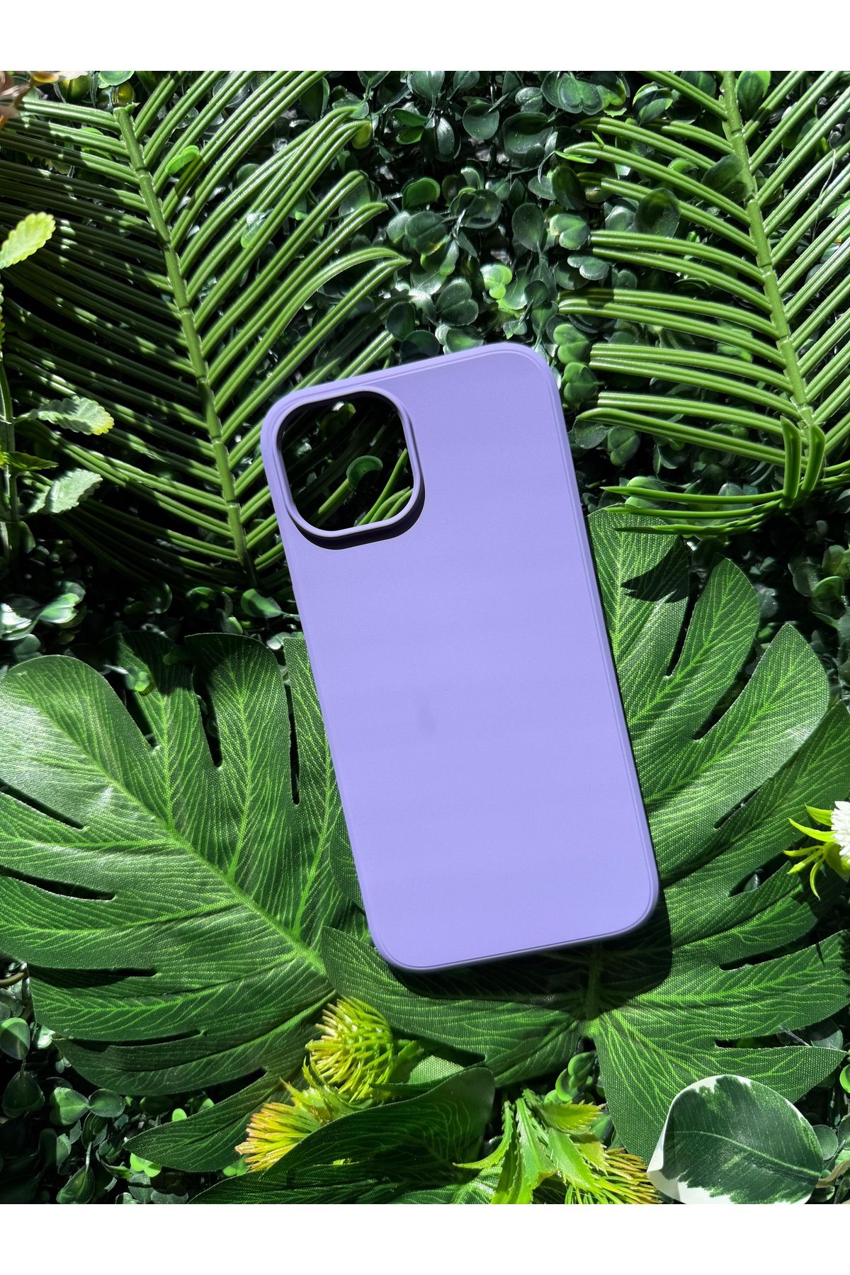 GeLi iPhone 15 Plus Uyumlu Mor Esnek Dayanıklı Silikon İçi Kadife Kılıf