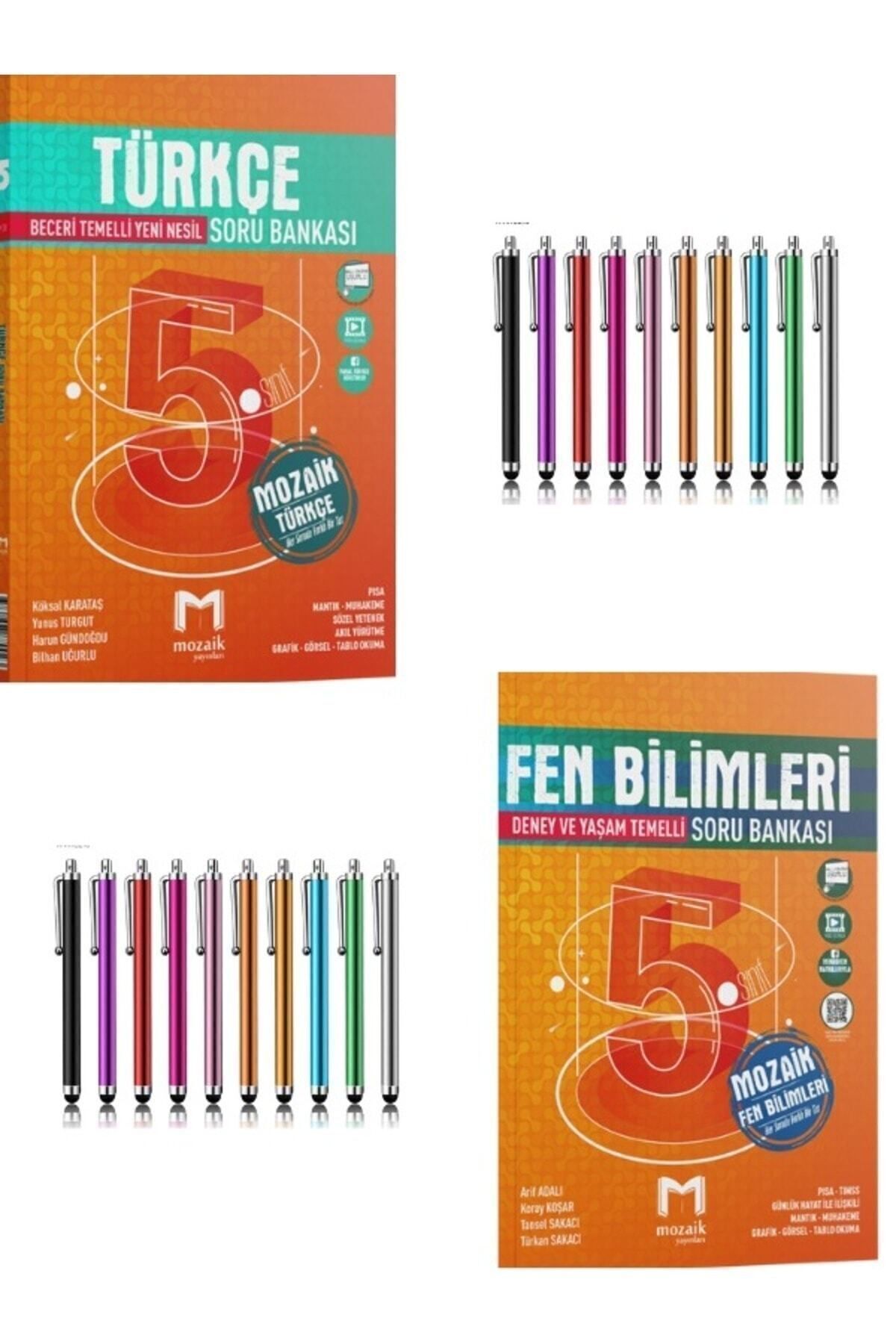 Marsis Yayınları Mozaik 5.Sınıf Türkçe-Fen Bilimler Soru Bankası Seti+Dokunmatik Kalem