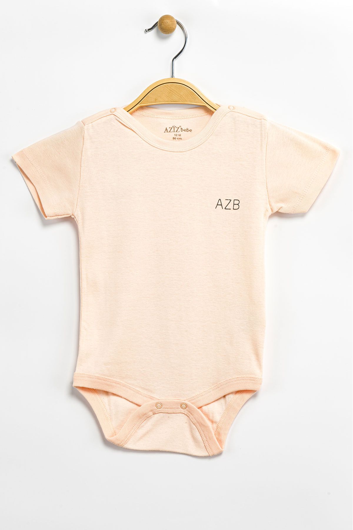 Aziz Bebe Erkek Kız Bebek Çıtçıtlı % 100 Pamuk Body & Zıbın