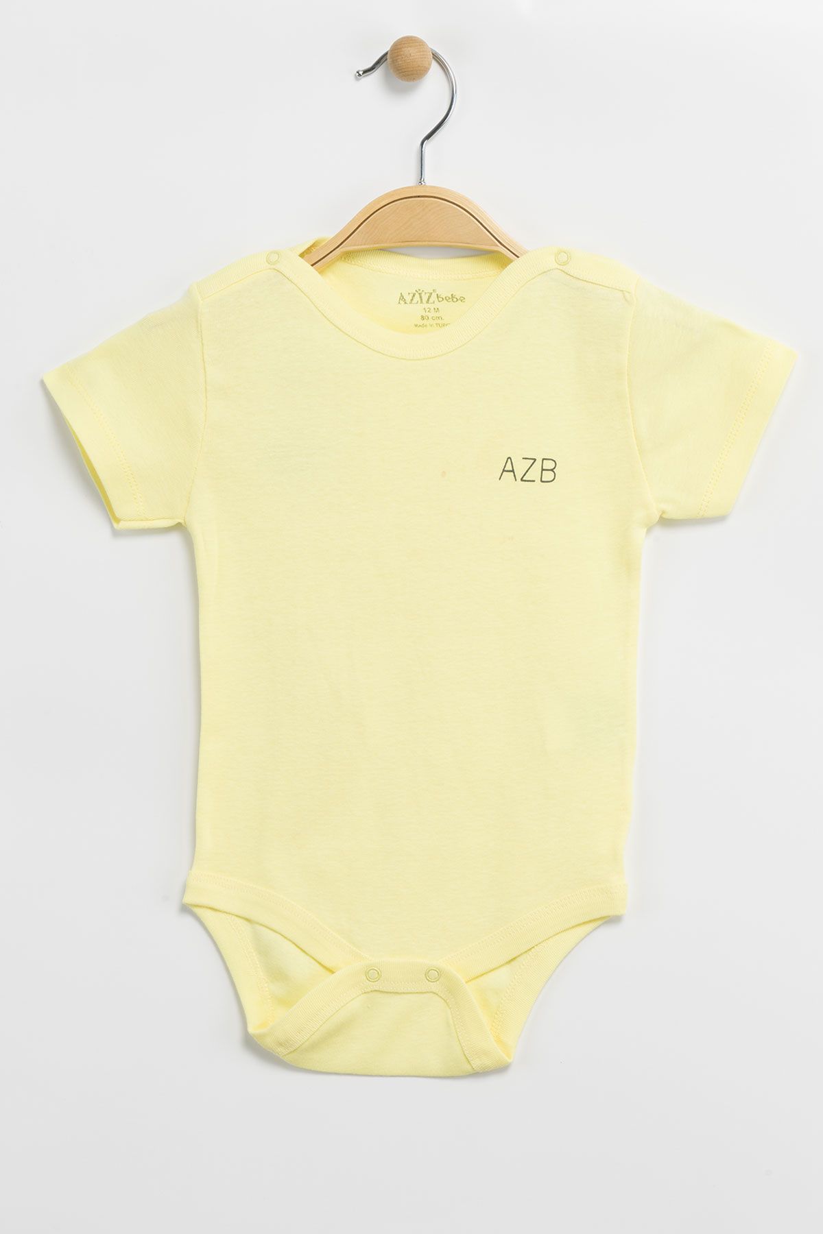 Aziz Bebe Erkek Kız Bebek Çıtçıtlı % 100 Pamuk Body & Zıbın