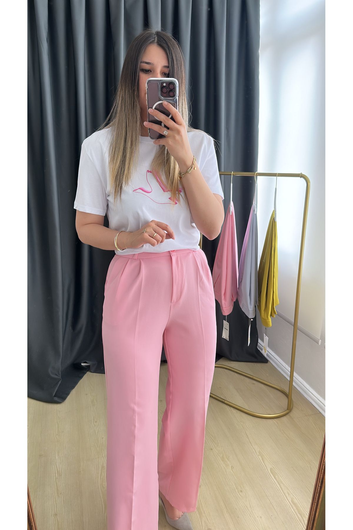 Butik Pembe Palazzo pantalon