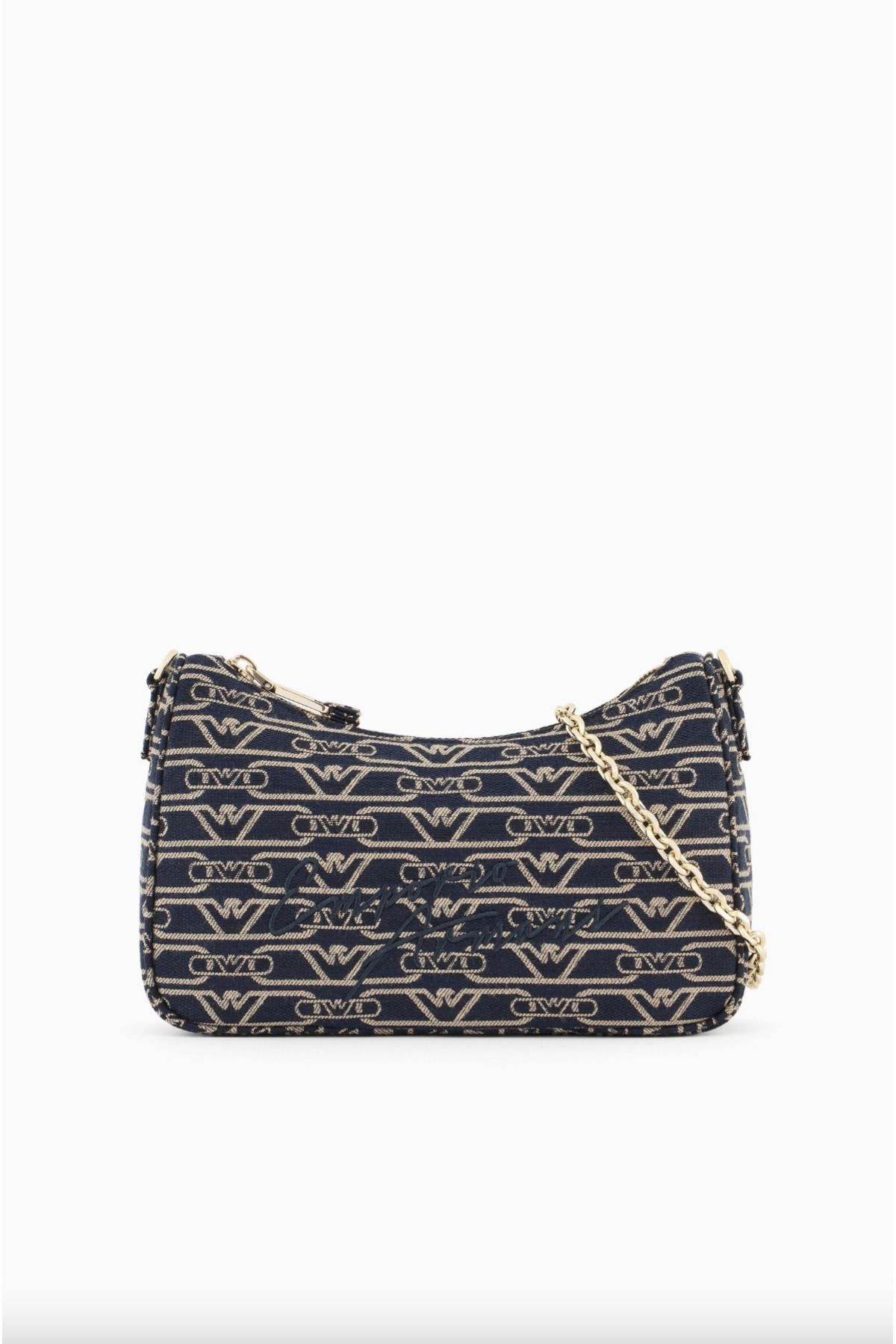 Emporio Armani Embroidered Logo Shoulder Bag