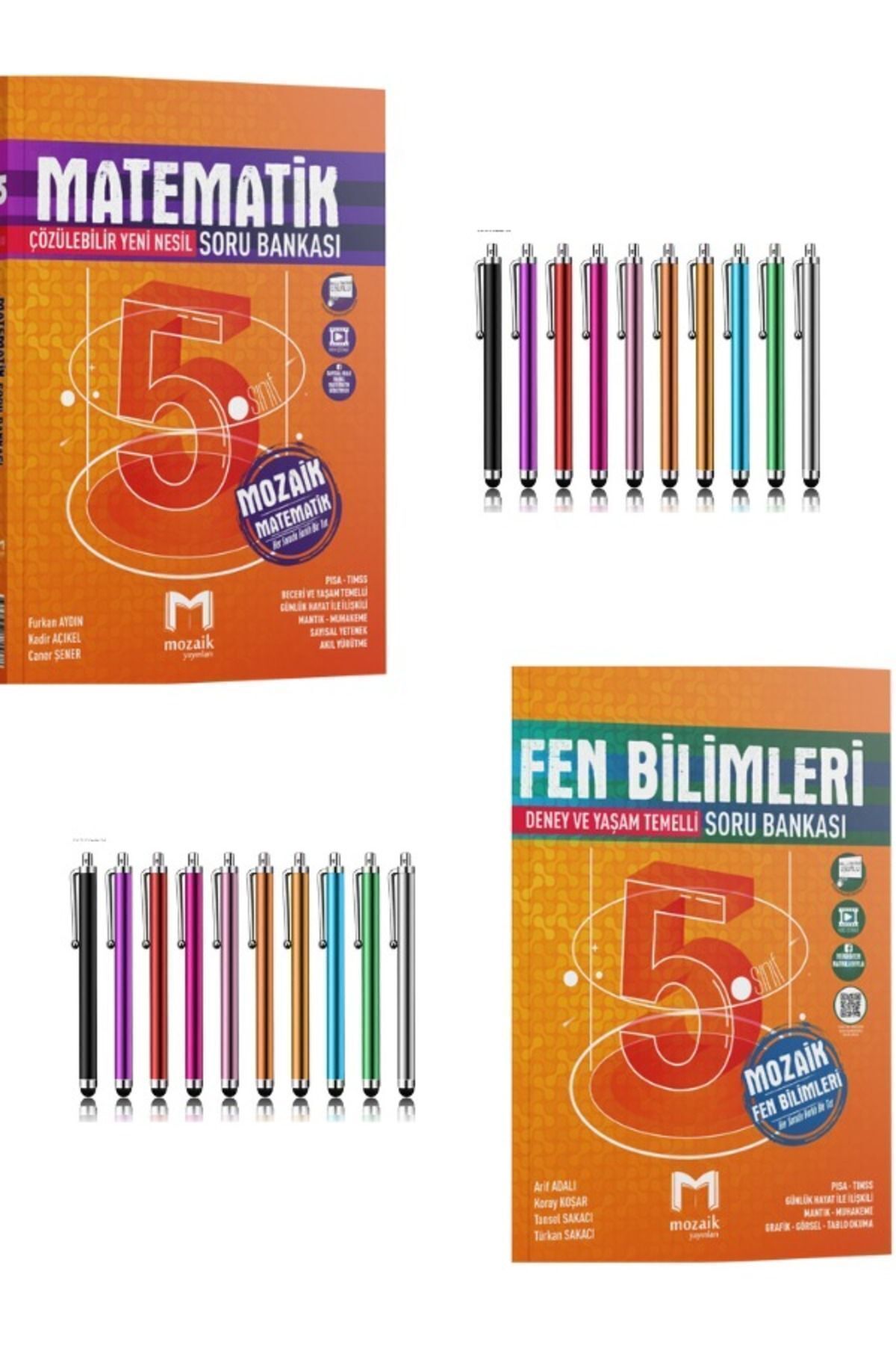 Marsis Yayınları Mozaik 5.Sınıf Matematik-Fen Bilimleri Soru Bankası Seti+Dokunmatik Kalem
