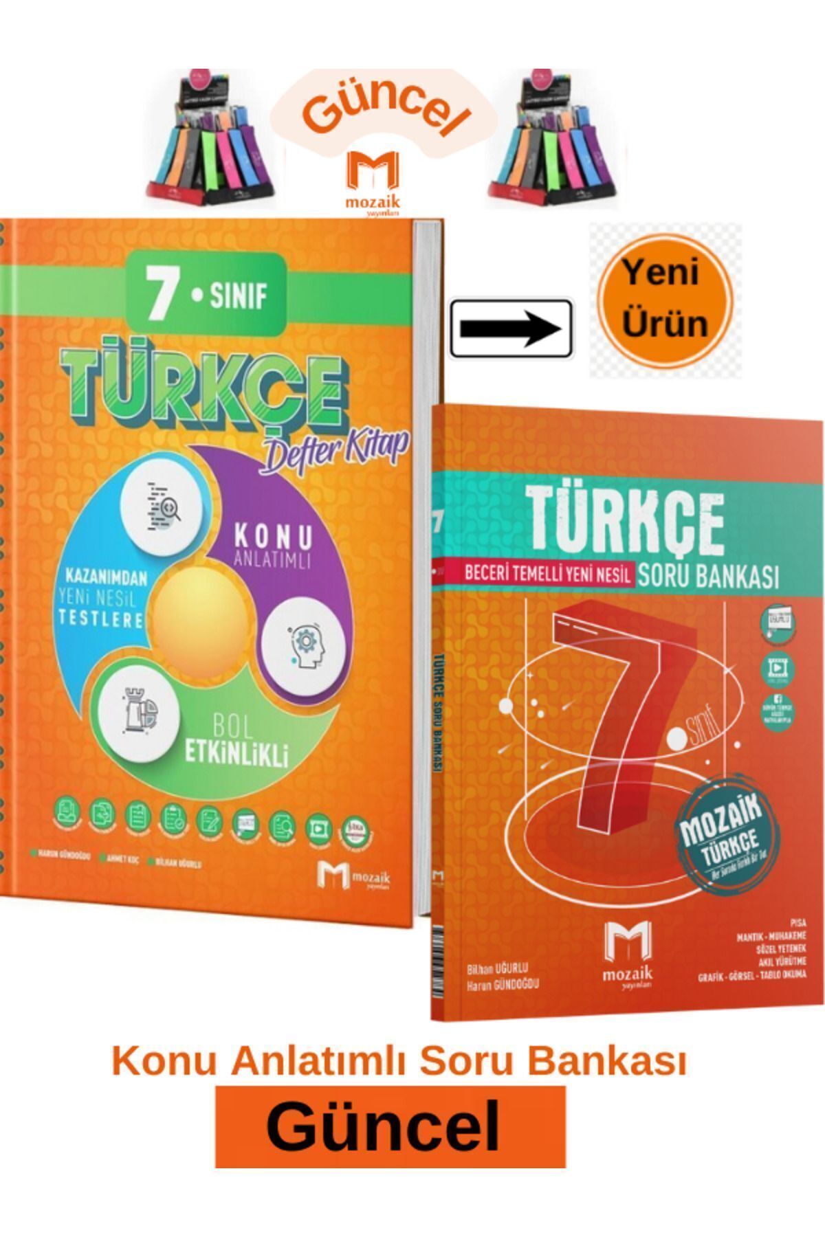 Marsis Yayınları Mozaik 7.Sınıf Türkçe Konu Anlatım Etkinlikli Defter Kitap-Soru Bankası Seti+Kalemlik