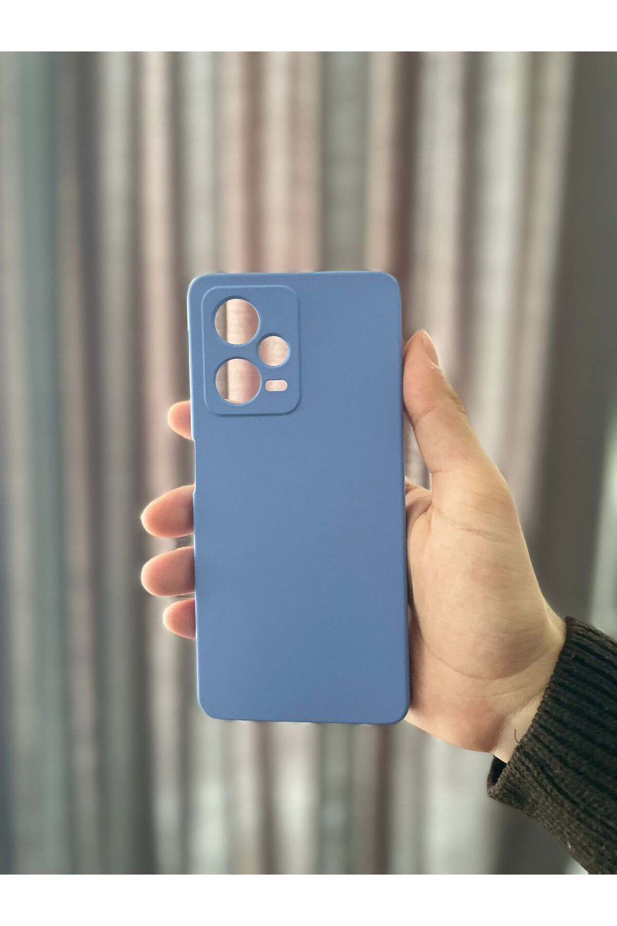 tak pratik Xiaomi Redmi Note 12 Pro 5G Mavi silikon telefon kılıfı