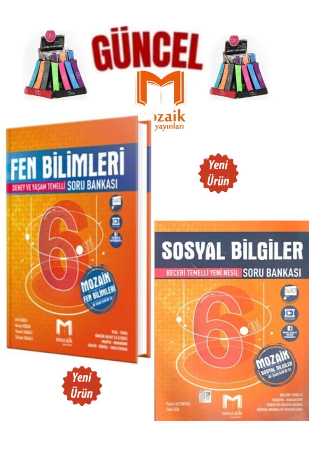 Marsis Yayınları Mozaik 6.Sınıf Fen-Sosyal Soru Bankası Seti+Kalemlik