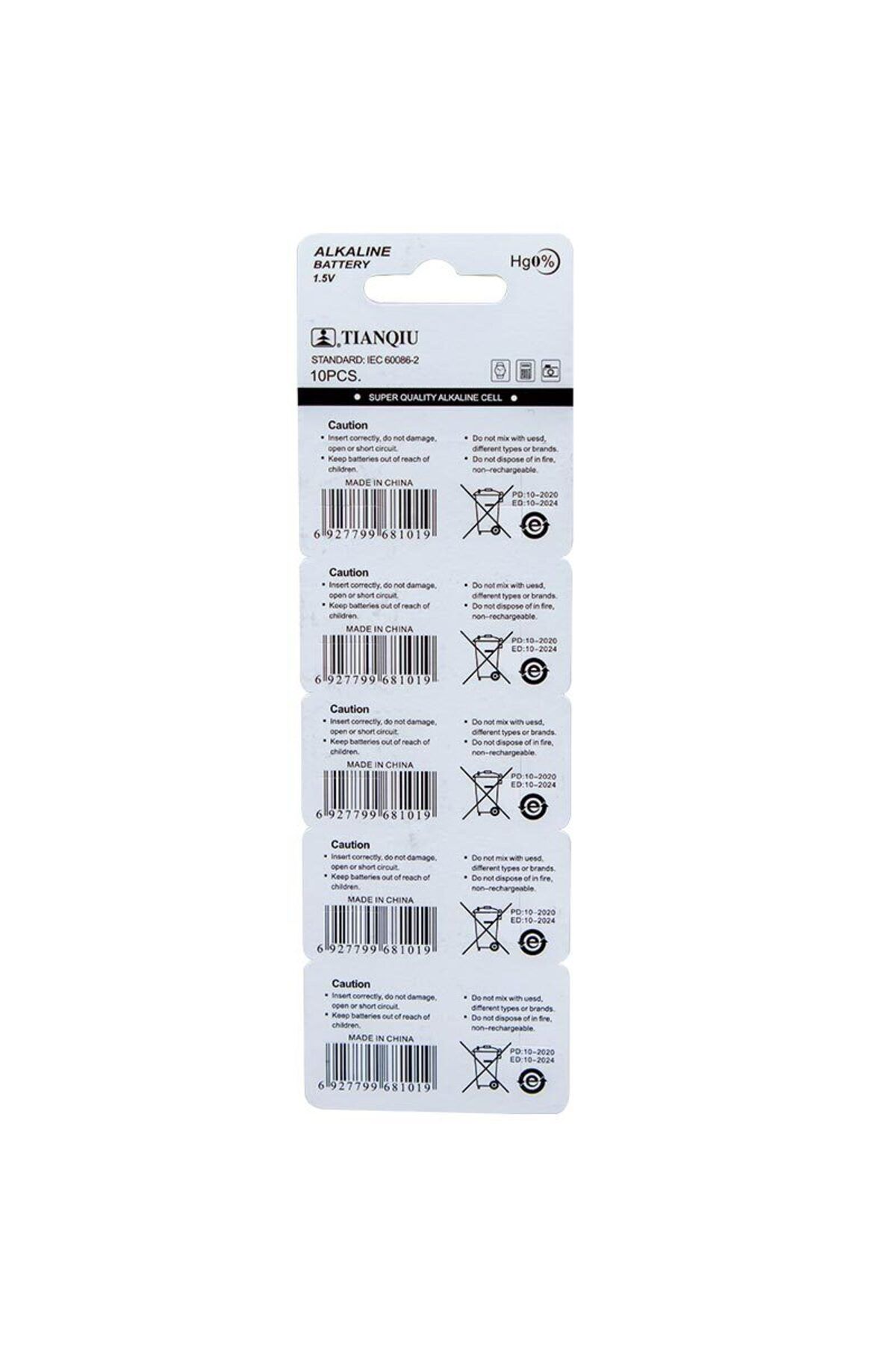 POEBGO FAMİLY'S TIANQIU AG3 LR41 ALKALİN SAAT PİLİ 10LU PAKET *OXFORD (5162)
