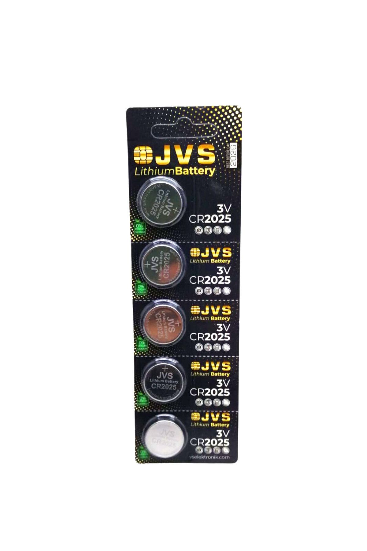 POEBGO FAMİLY'S JVS CR2025 3V PARA PİLİ 5Lİ KART (5162)