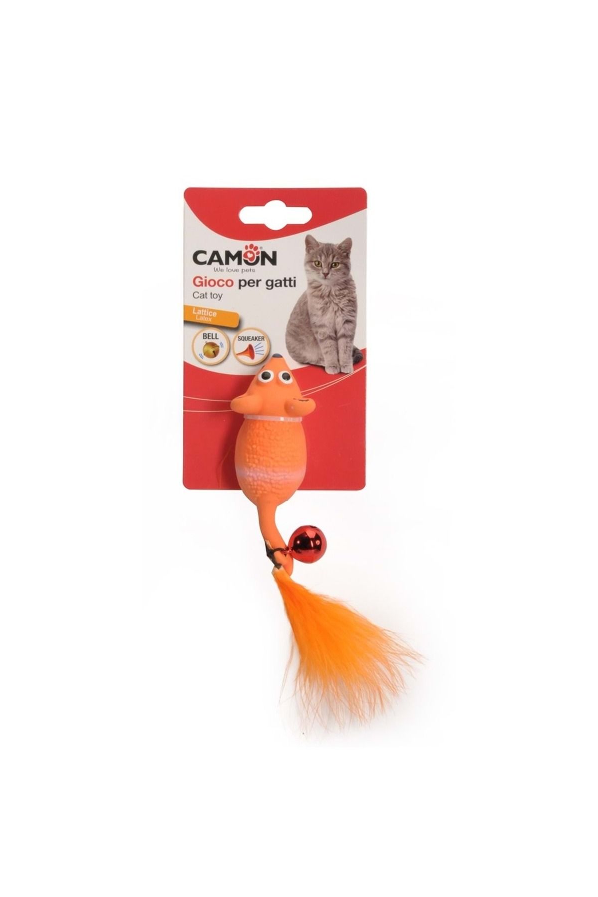 Camon Kedi Oyuncağı - Zil ve Gıcırtılı Lateks Fareler