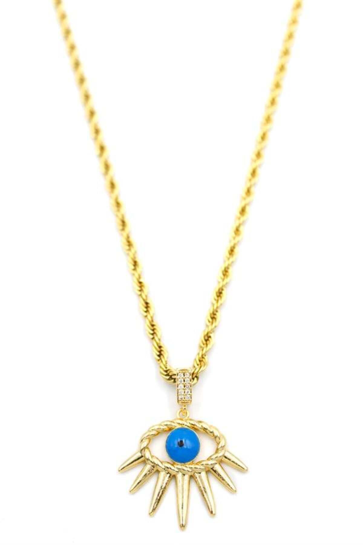 MBB ETİCARET Göz Kolye - 80 cm - Altın