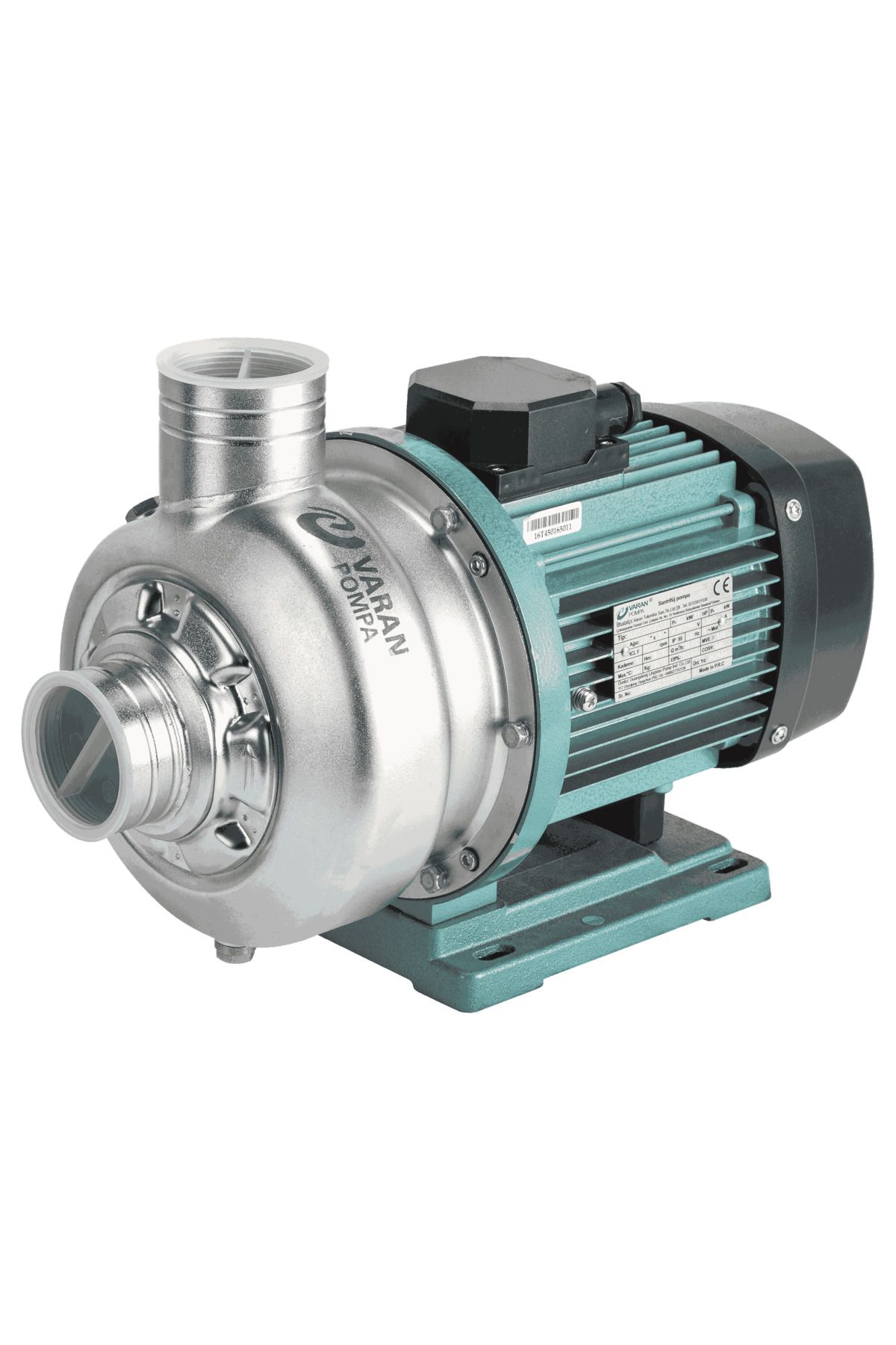 logipump Varan DWB 500/2.2T Tek Kademe Paslanmaz Santrifüj Pompa 3 HP / 2.2 kW, Trifaze 380 V (AISI 316)