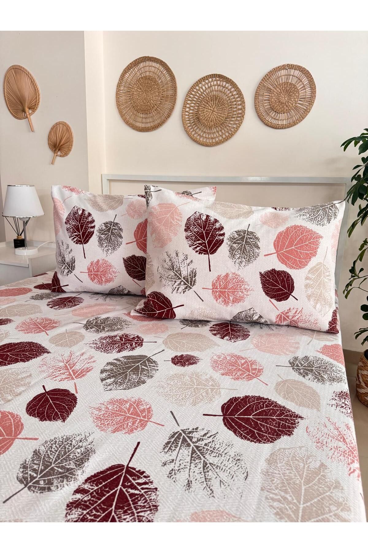 SAHRAN HOME PAMUKLU ÇİFT KİŞİLİK PİKE VE 2 ADET YASTIK KILIFI