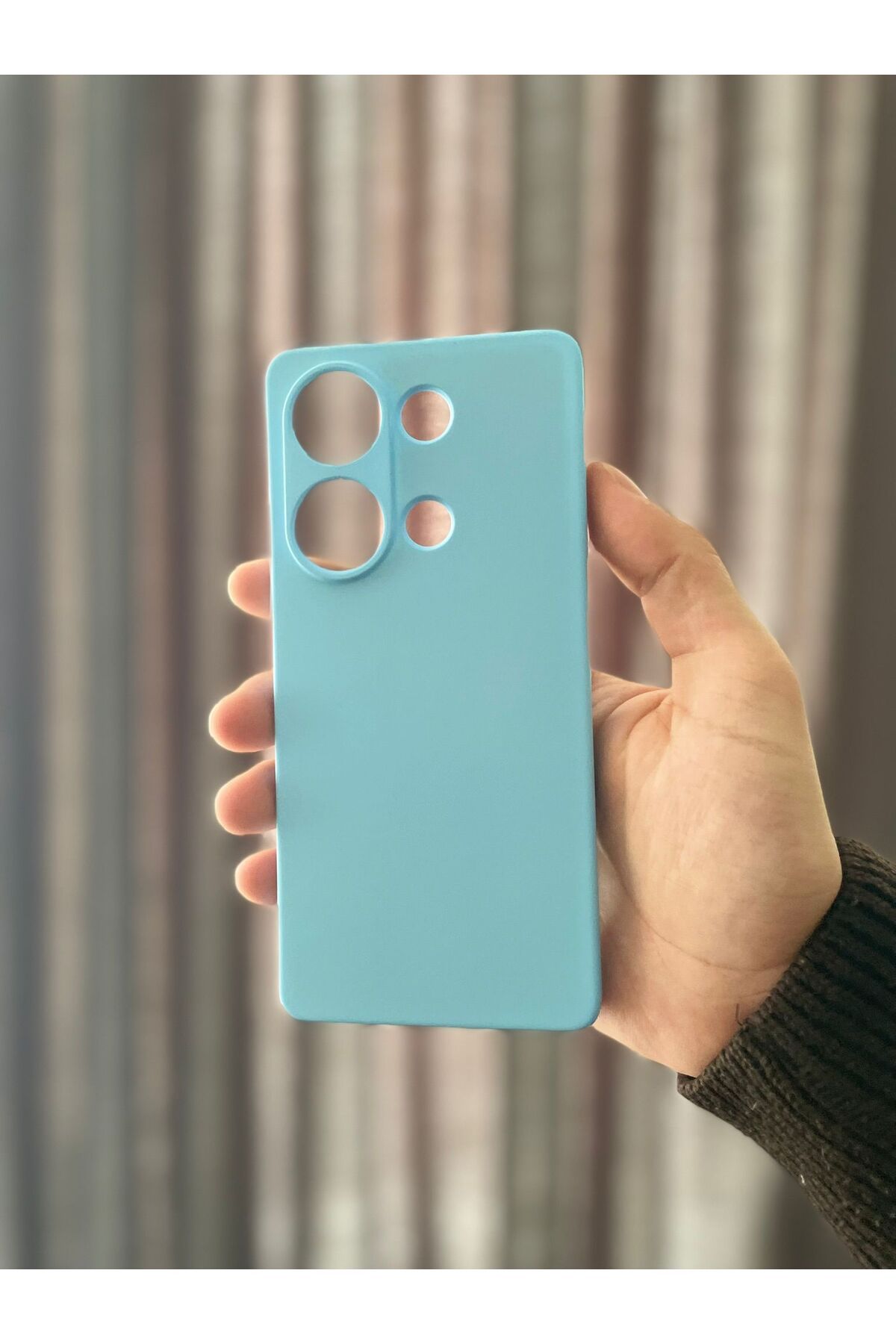 tak pratik Xiaomi Redmi Note 13 Pro 4G Mavi silikon telefon kılıfı