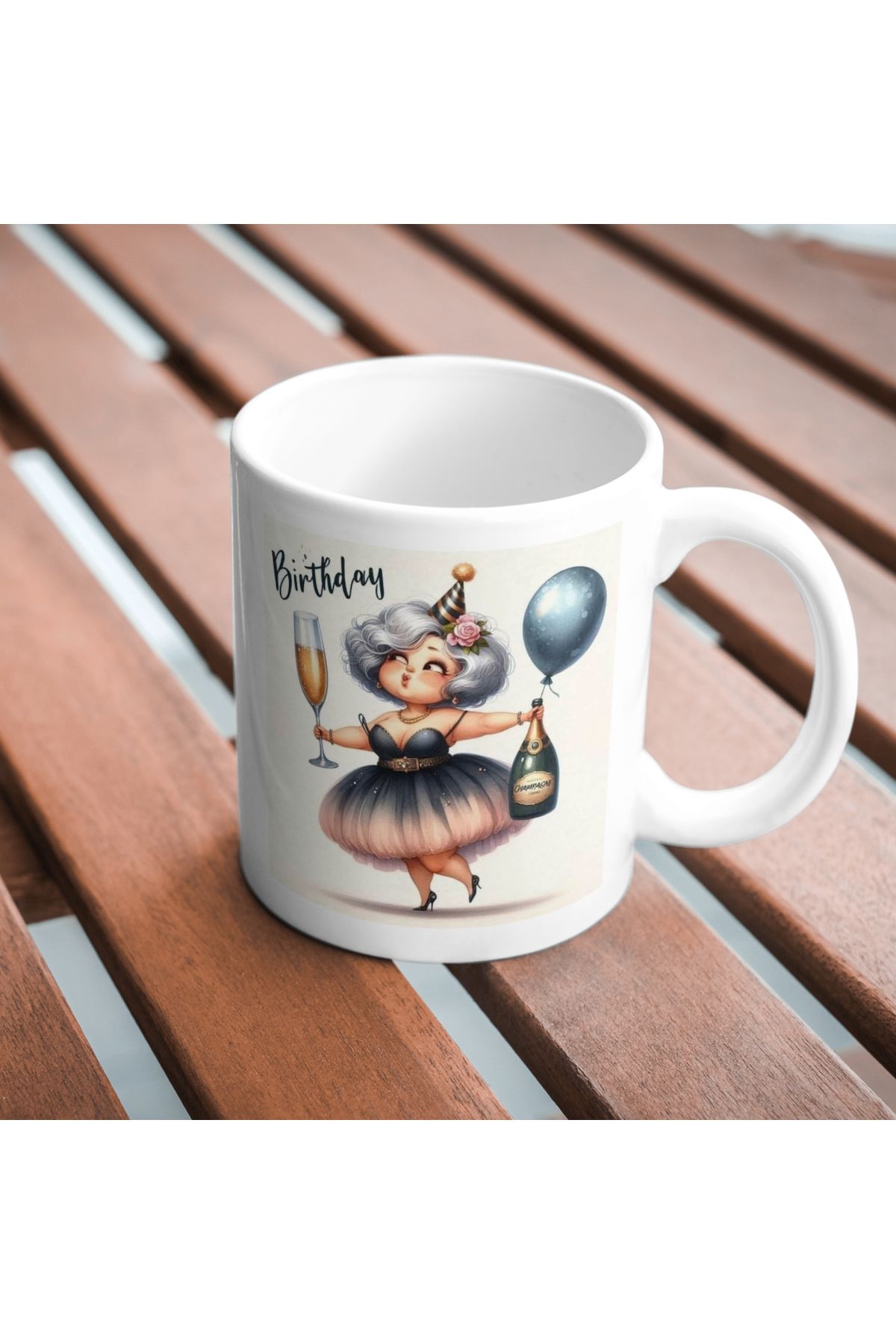 freyja design happy birthday doğum günü baskılı kupa bardak