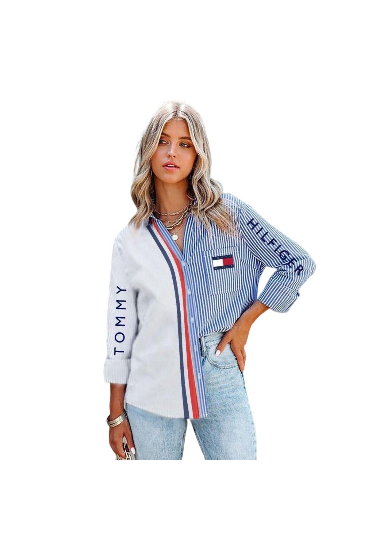 Tommy Hilfiger Sport ""Tommy Hilfiger Kadın Gömlek New Sezon Organik